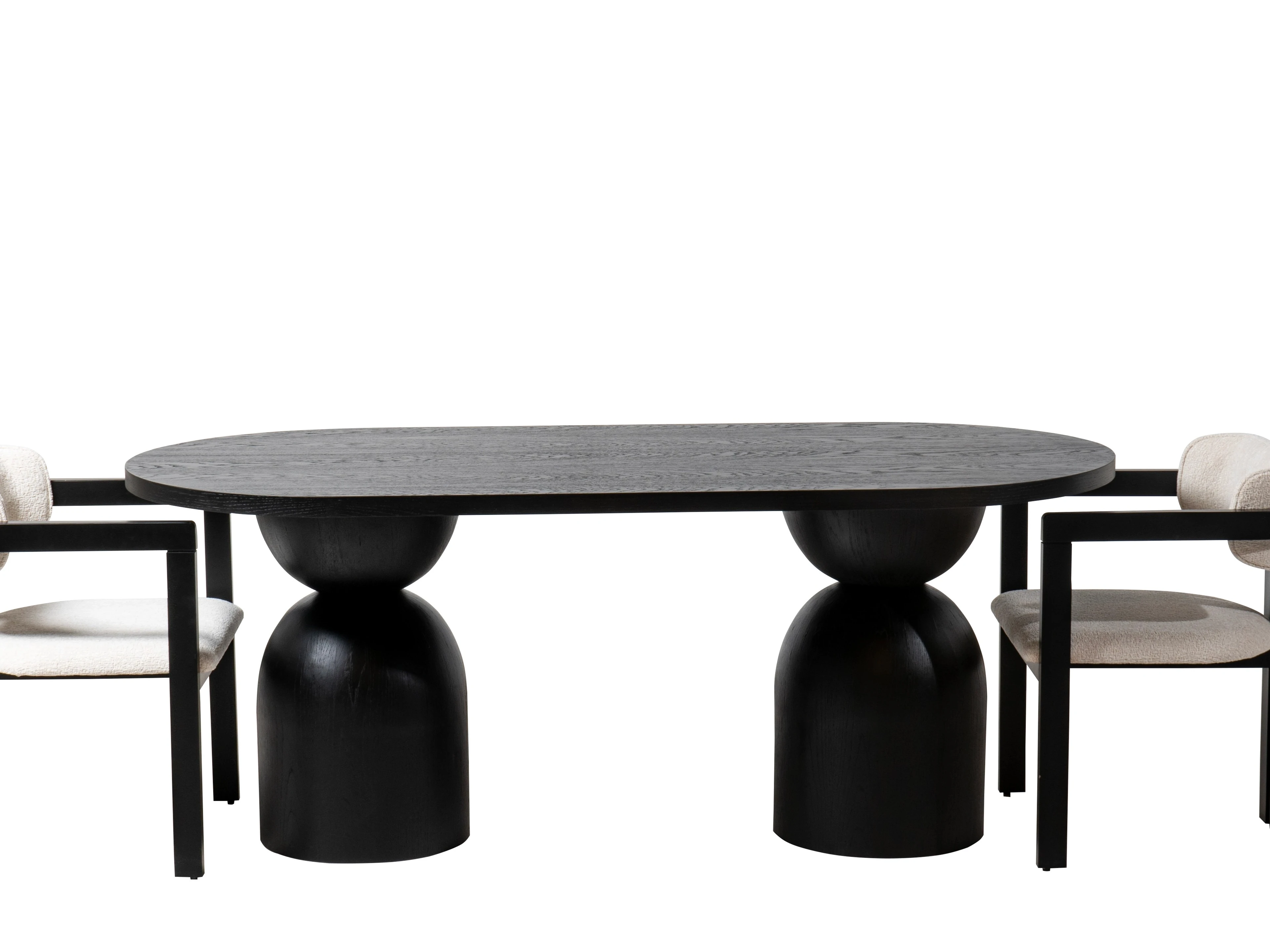 Prada Masa, Meşe Kaplama, Siyah