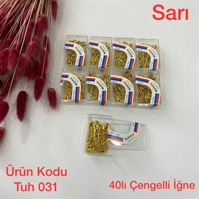 S-018 40lı Çengelli İğne (Sarı) 031