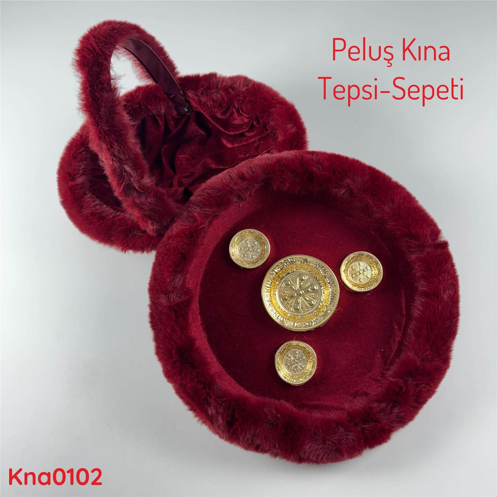 ZV-058 Peluş Kına Tepsi&Sepeti