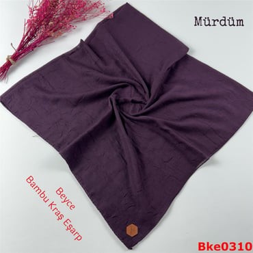 T-082 Beyce Bambu Kraş Eşarp