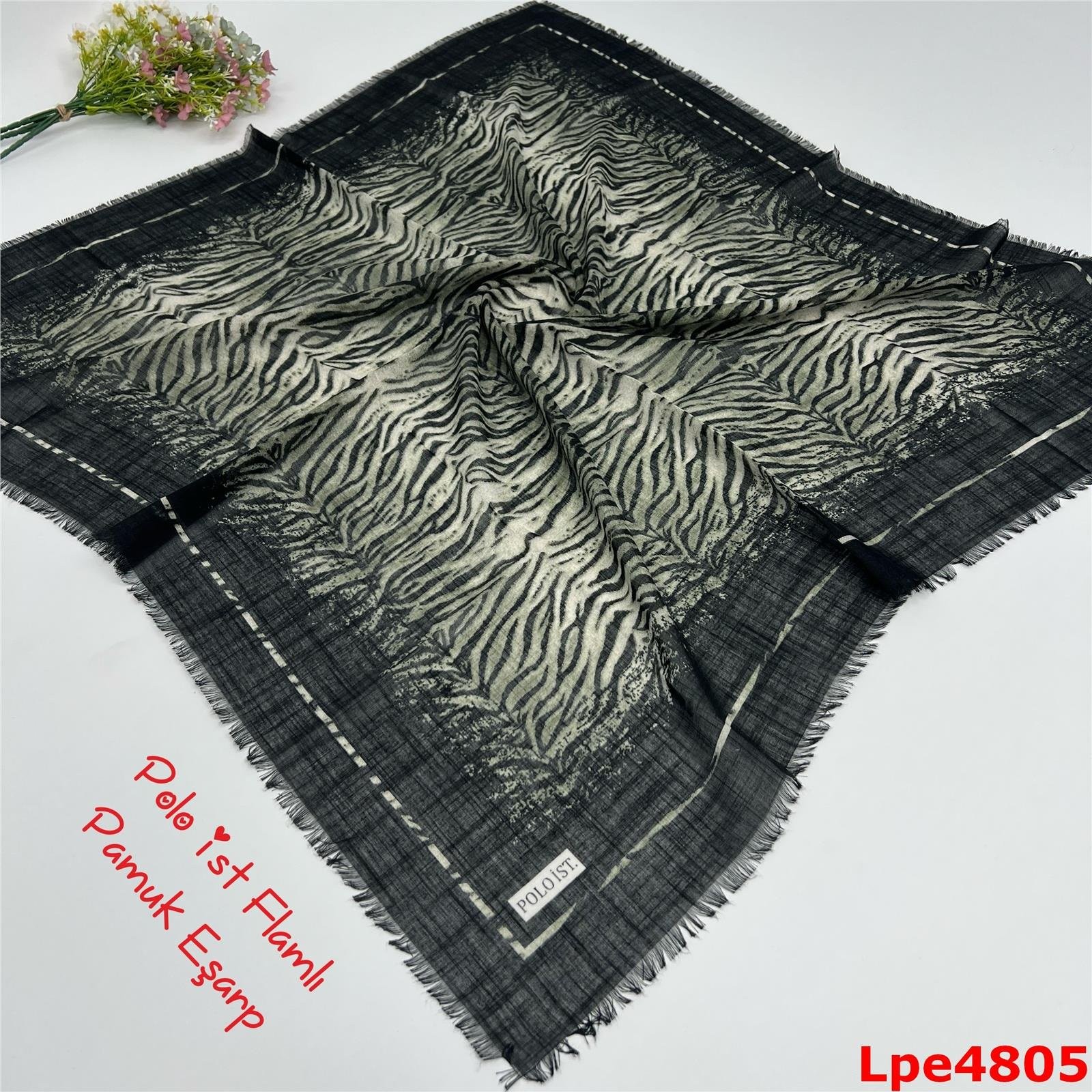 N-010 Polo İst Flamlı Pamuk Eşarp