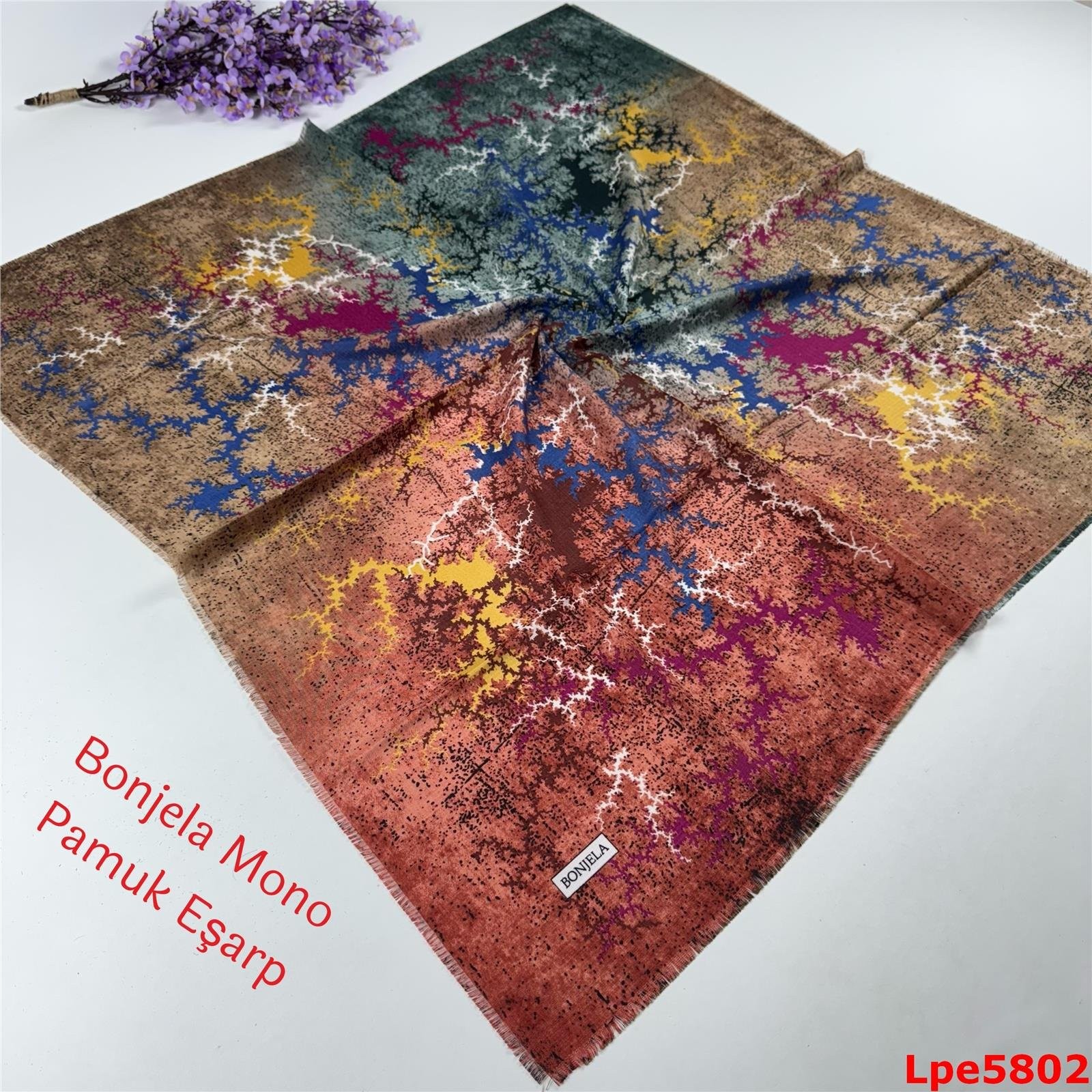 O-009 Bonjela Mono Pamuk Eşarp