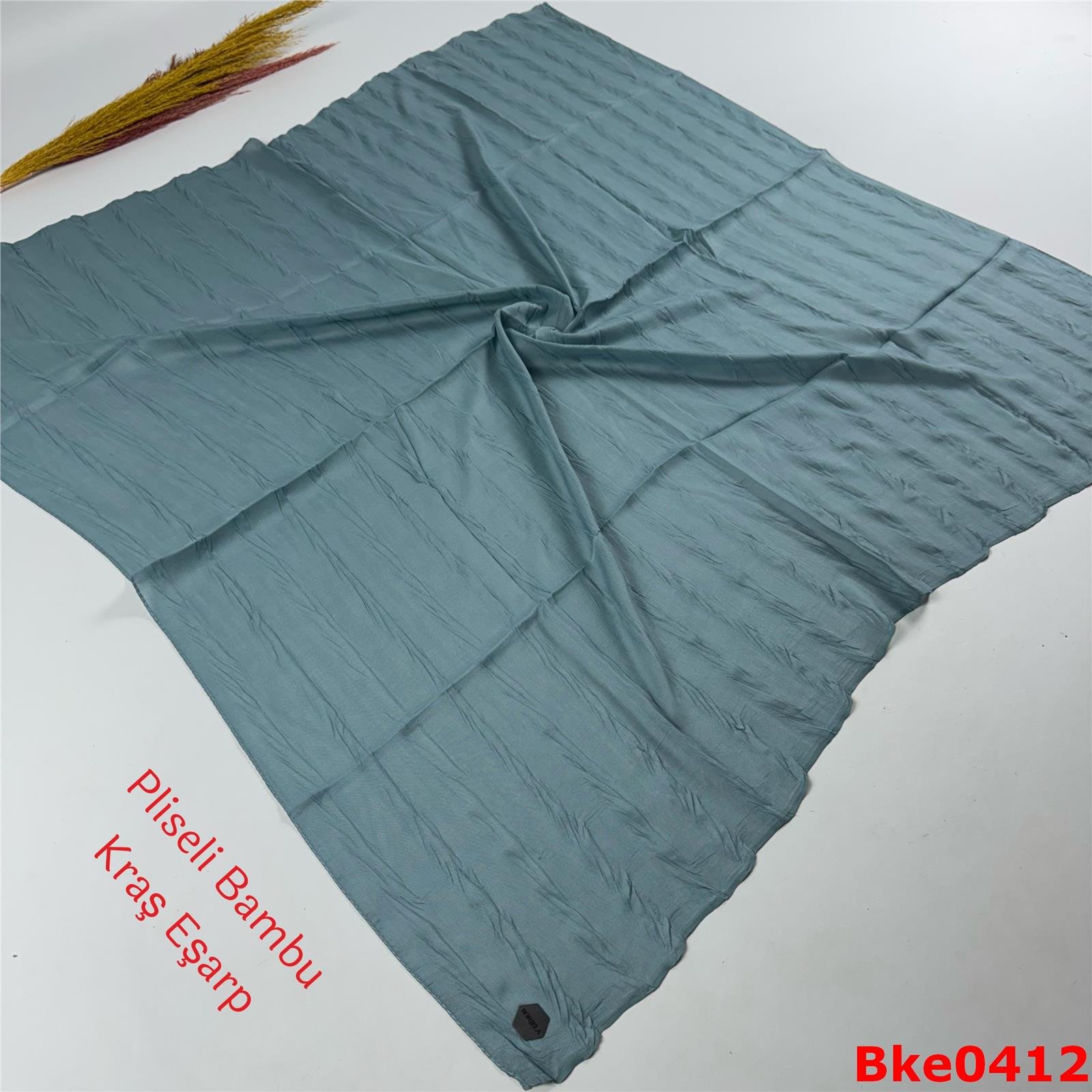 J-144 Pliseli Bambu Kraş Eşarp