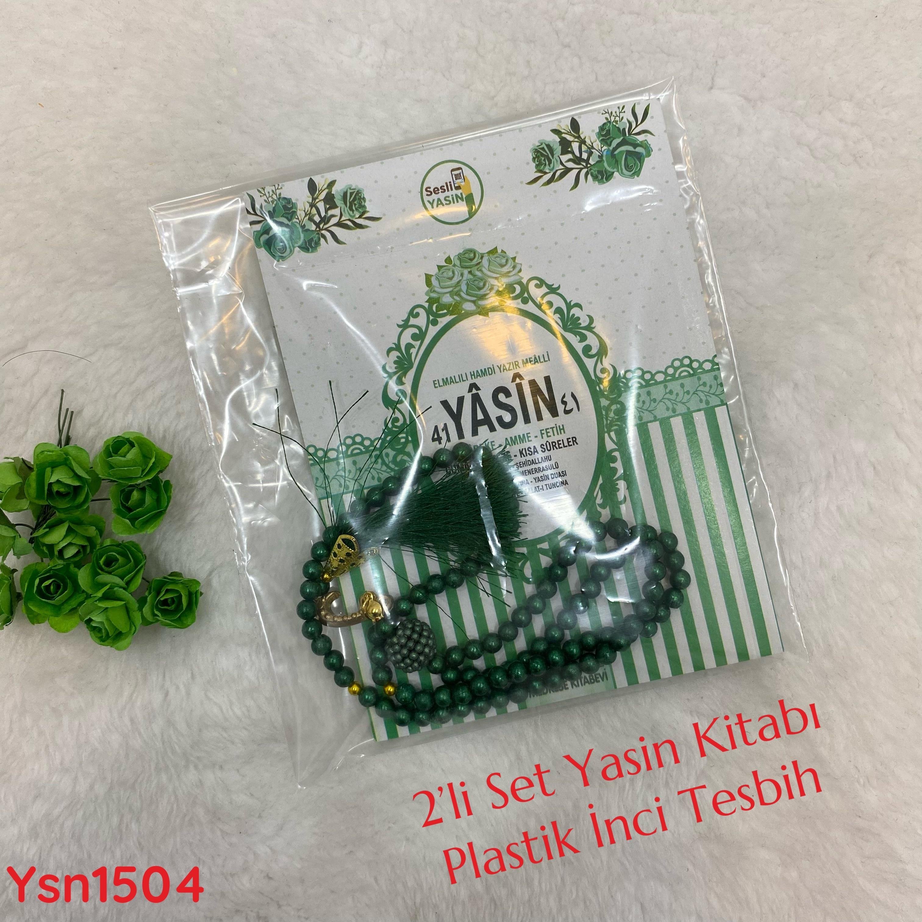 80 Sayfa Yasin Kitabı Plastik İnci Tesbih Set