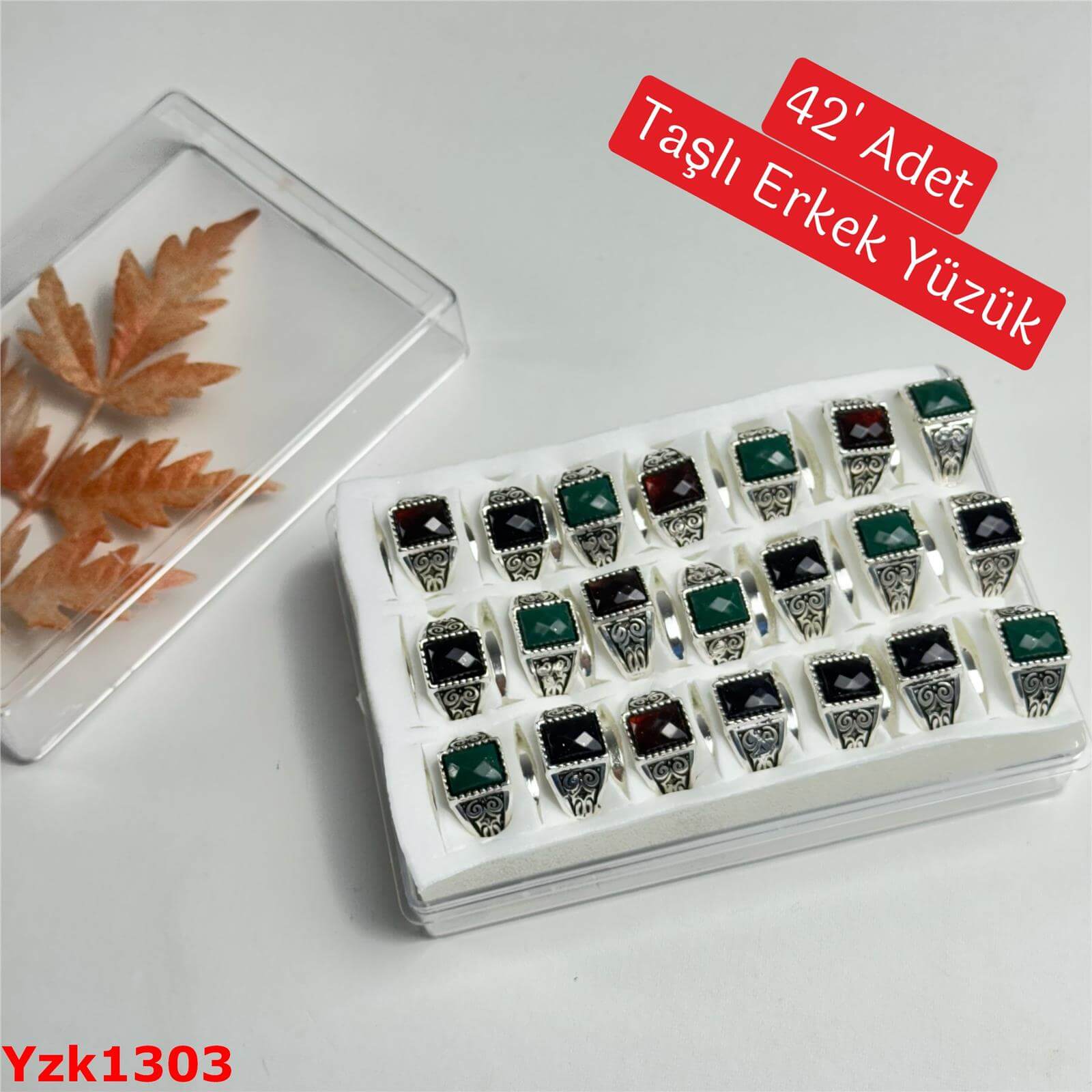 ZN-005 42lı Taşlı Erkek Yüzük