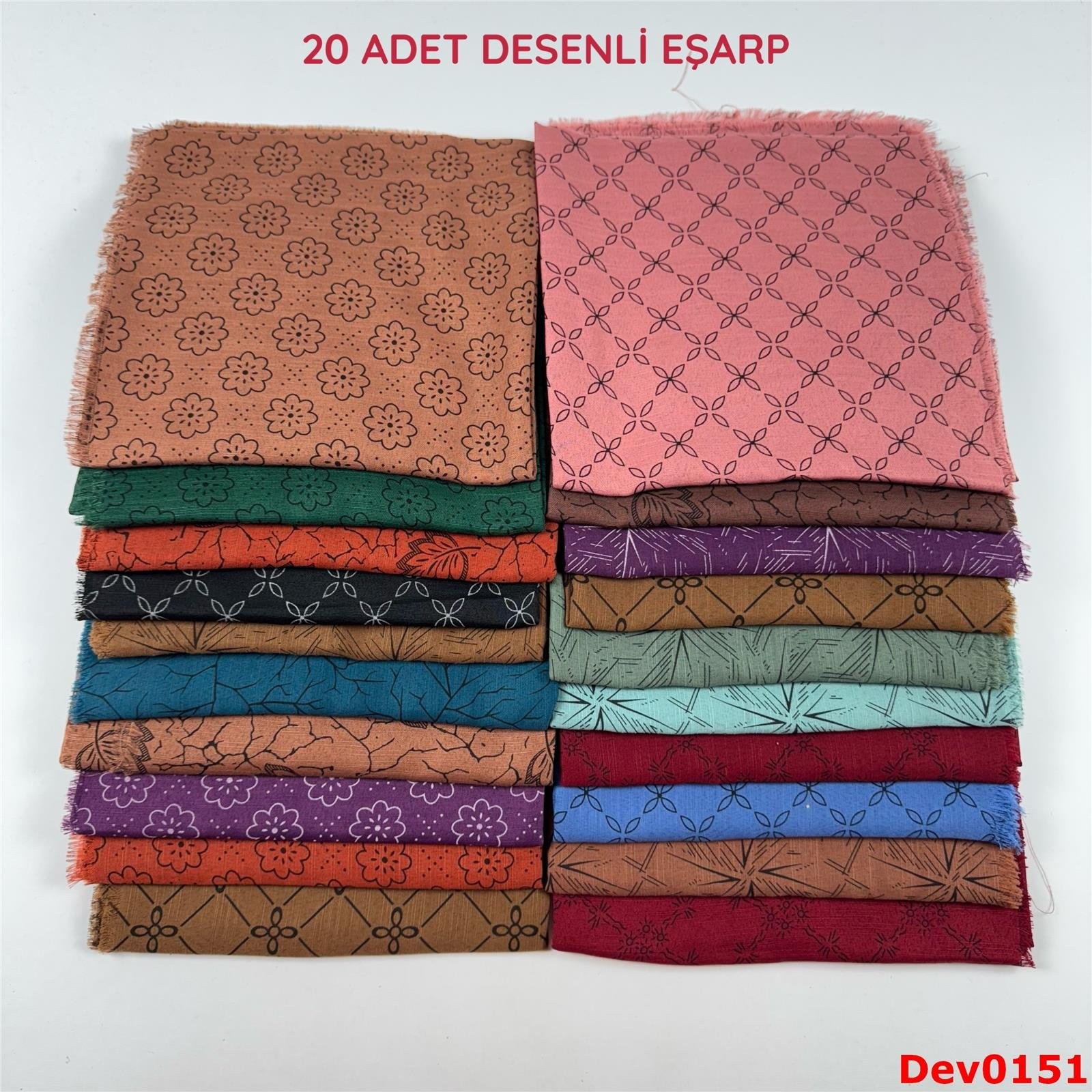 KAMPANYA.. 20 Adet Desenli Eşarp