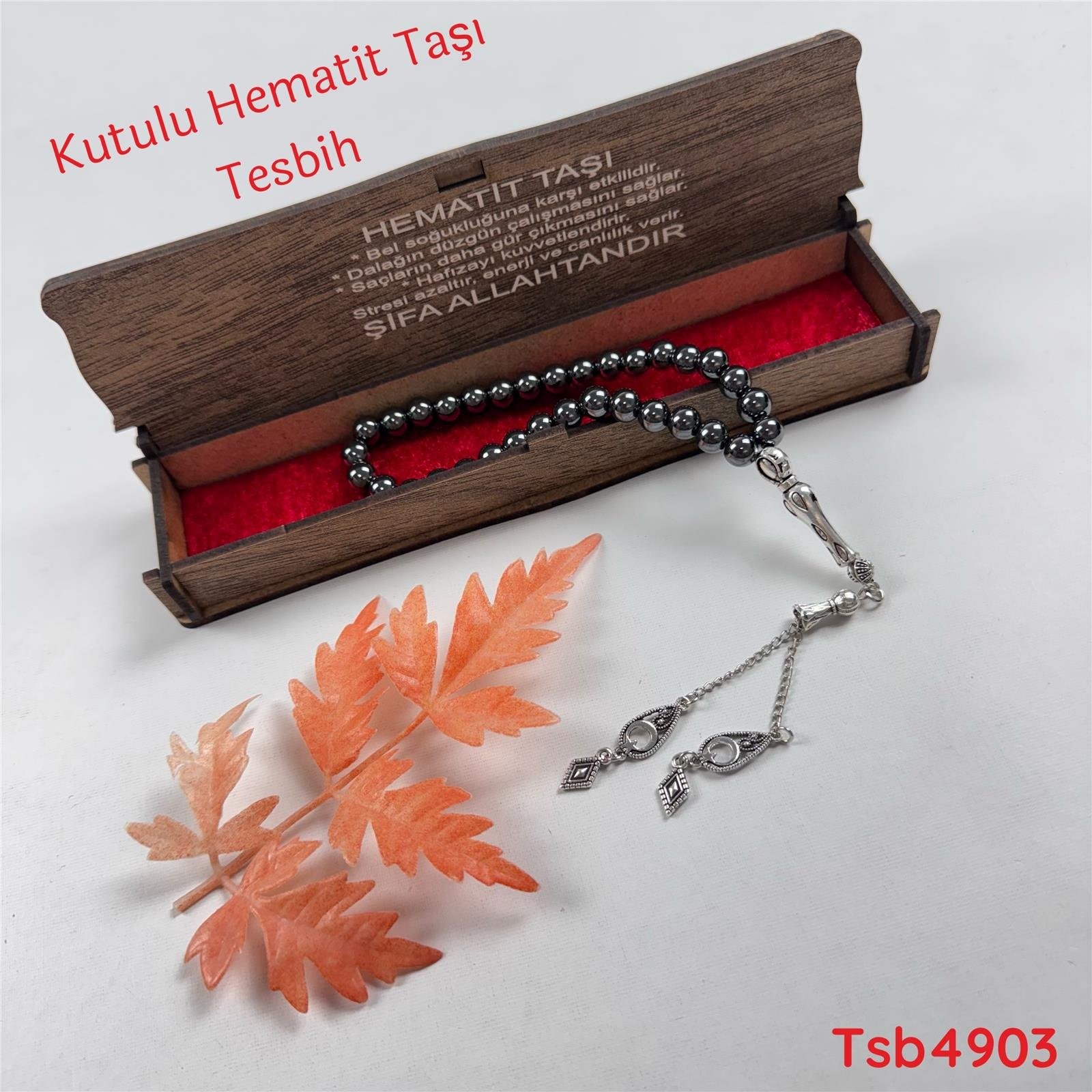 UD-153 33'lü Hematit Taşı Tesbih