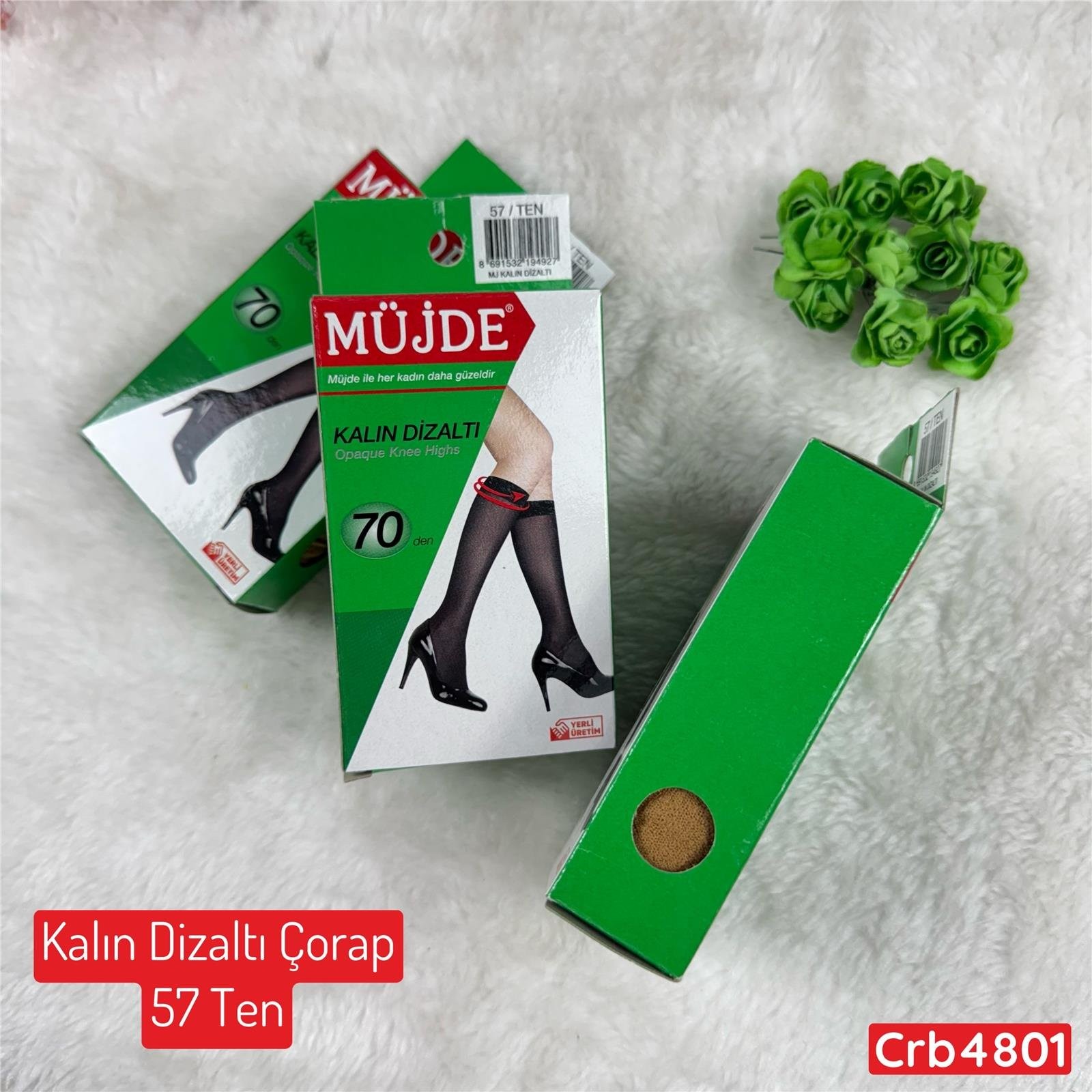 KA-019 Kalın Dizaltı Çorap 57 Ten (70 Denye)