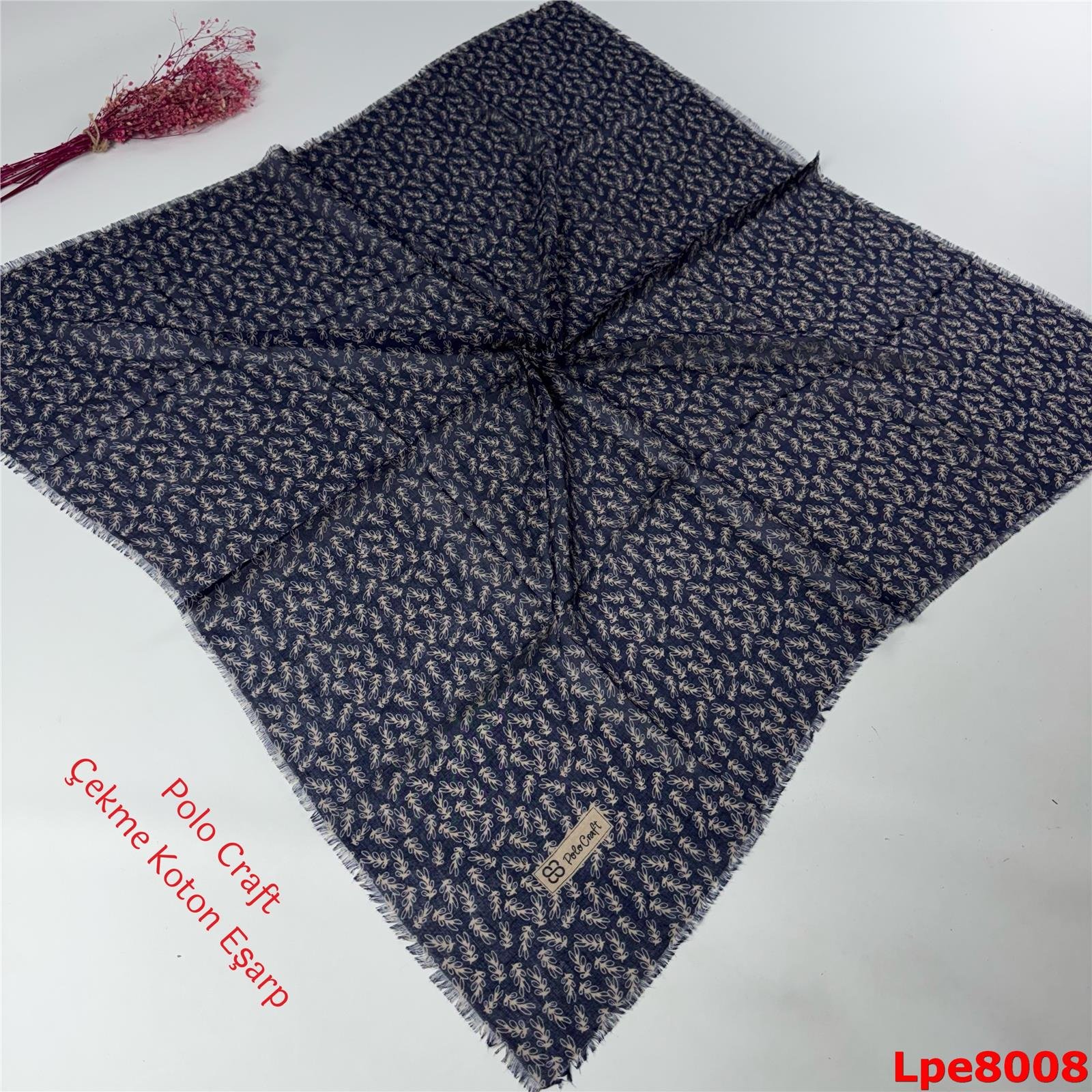 N-079 Polo Craft Çekme Coton Eşarp
