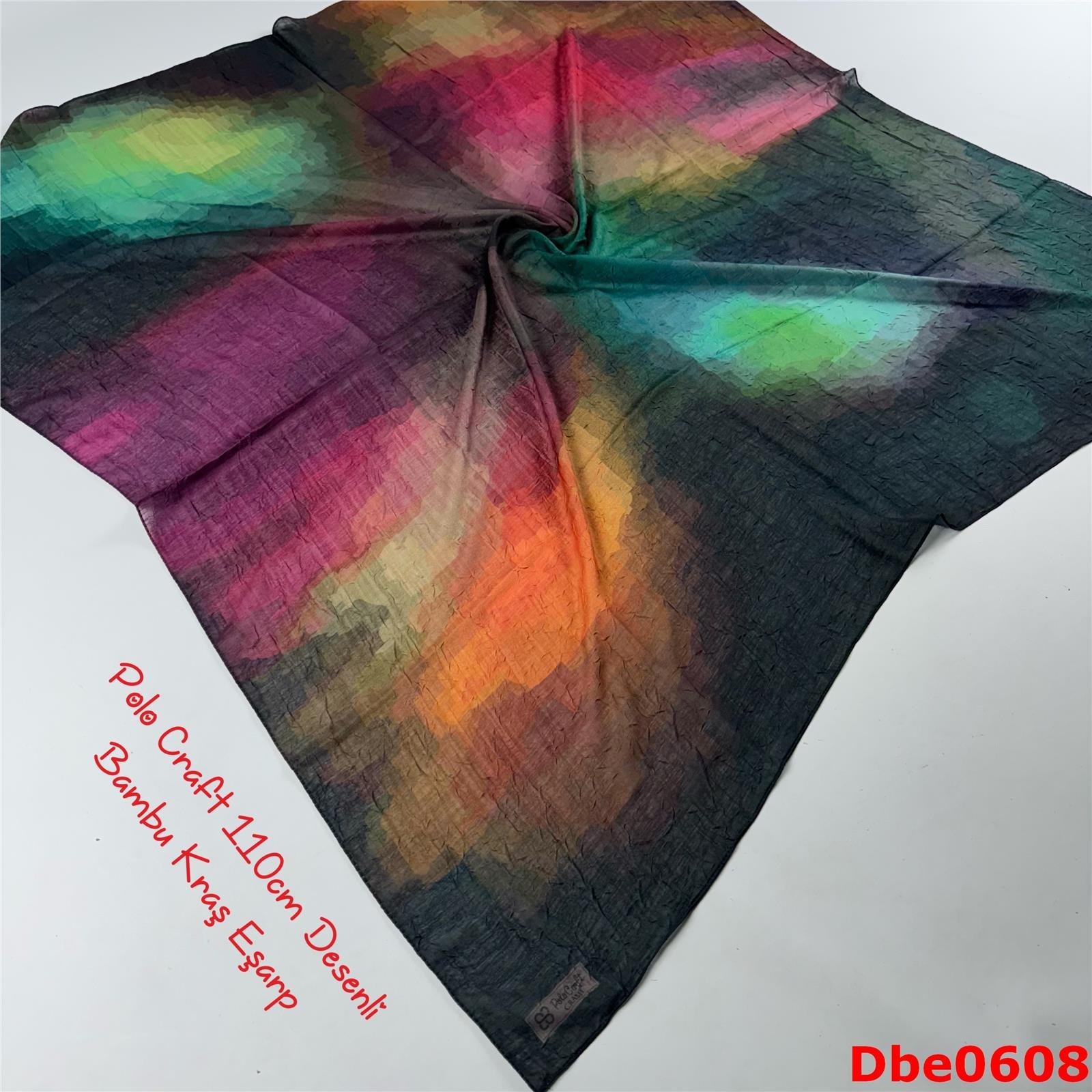 RA-096 Polo Craft 110cm Desenli Bambu Kraş Eşarp