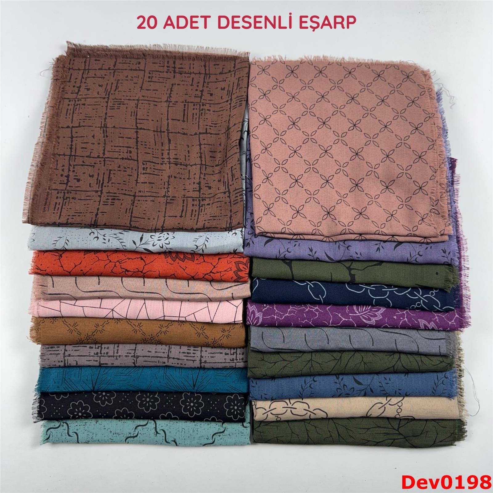 KAMPANYA.. 20 Adet Desenli Eşarp