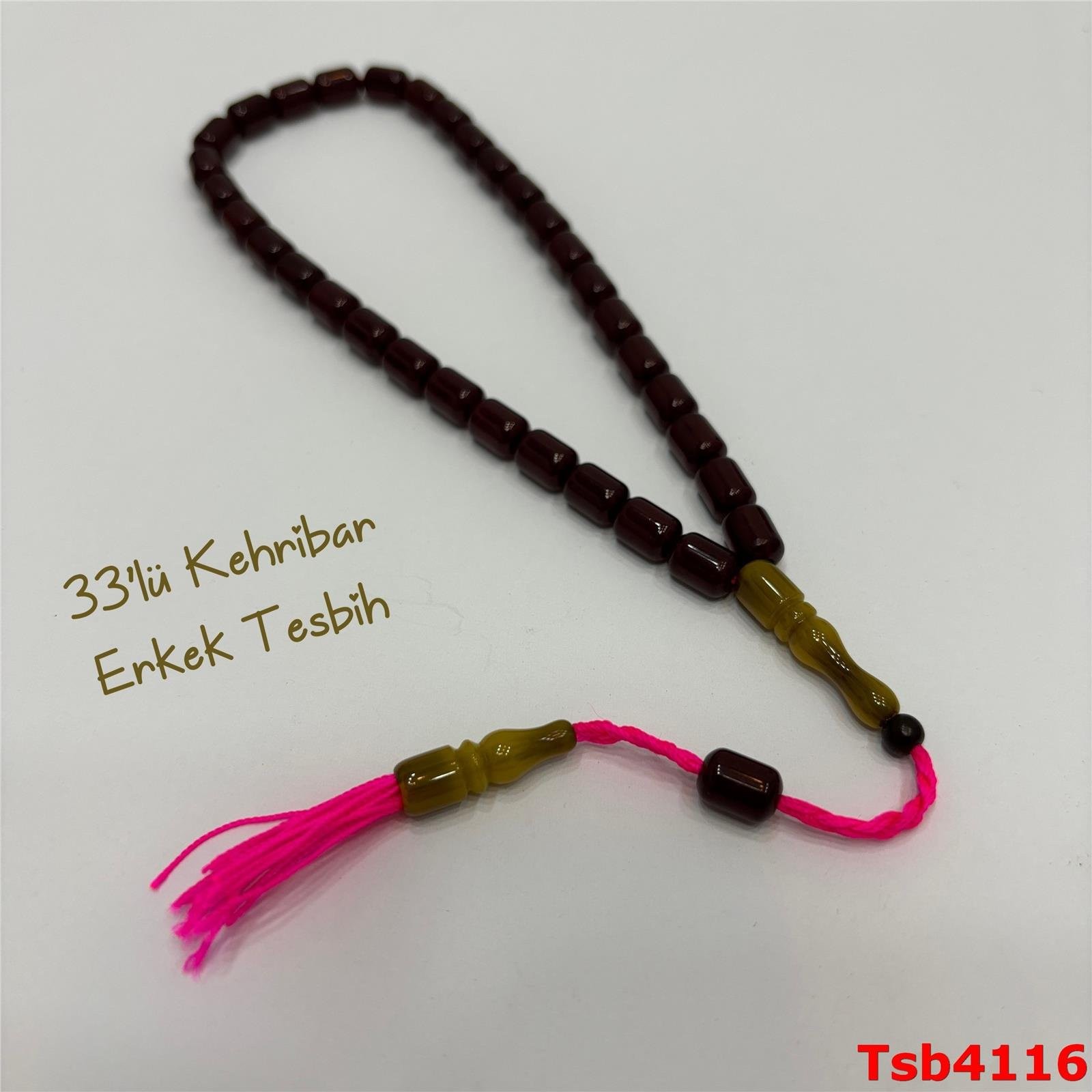 V-299 33'lü Kehribar Erkek Tesbih