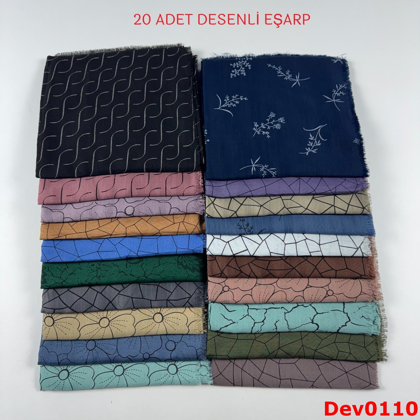 KAMPANYA.. 20 Adet Desenli Eşarp
