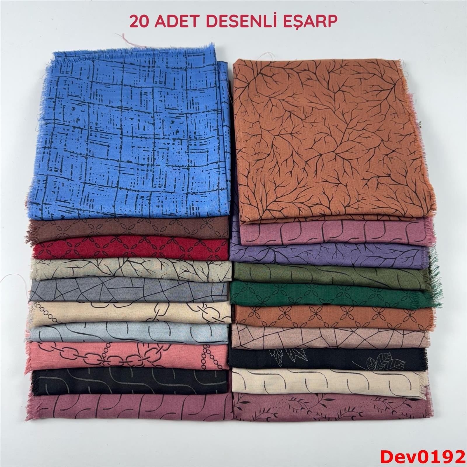 KAMPANYA.. 20 Adet Desenli Eşarp