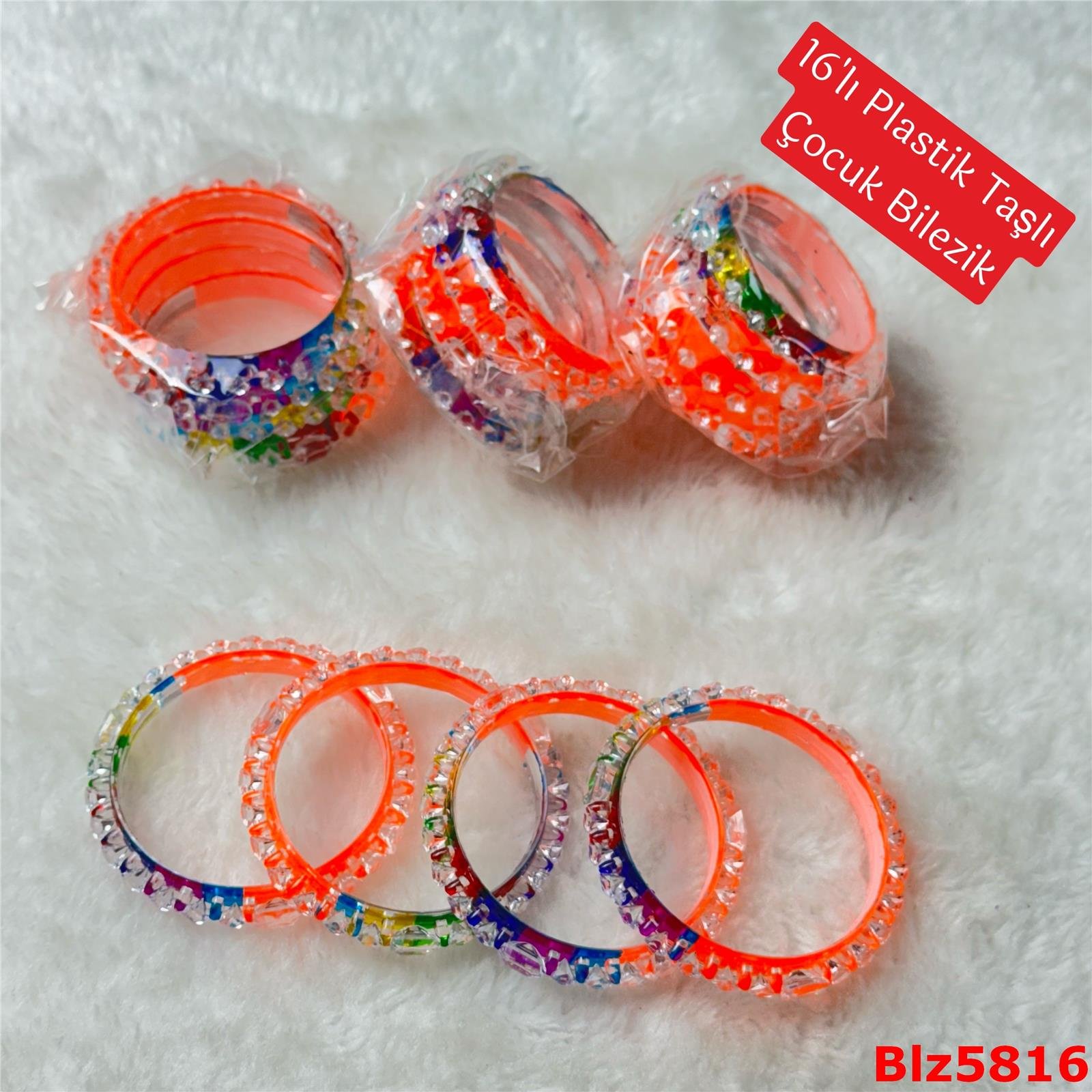 ZV-484 16'lı Plastik Taşlı Çocuk Bilezik