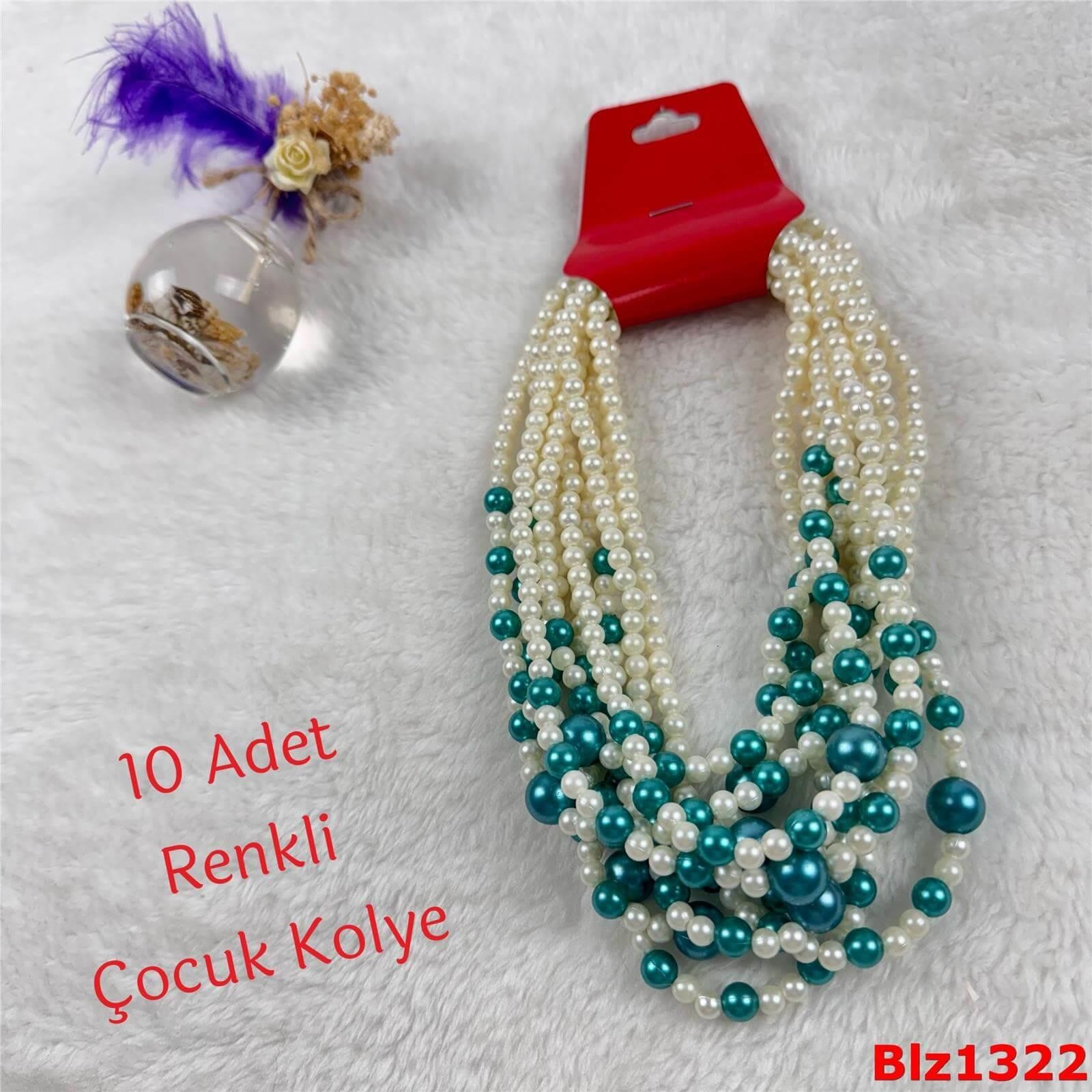 V-252 10 Adet İnci Renkli Kolye