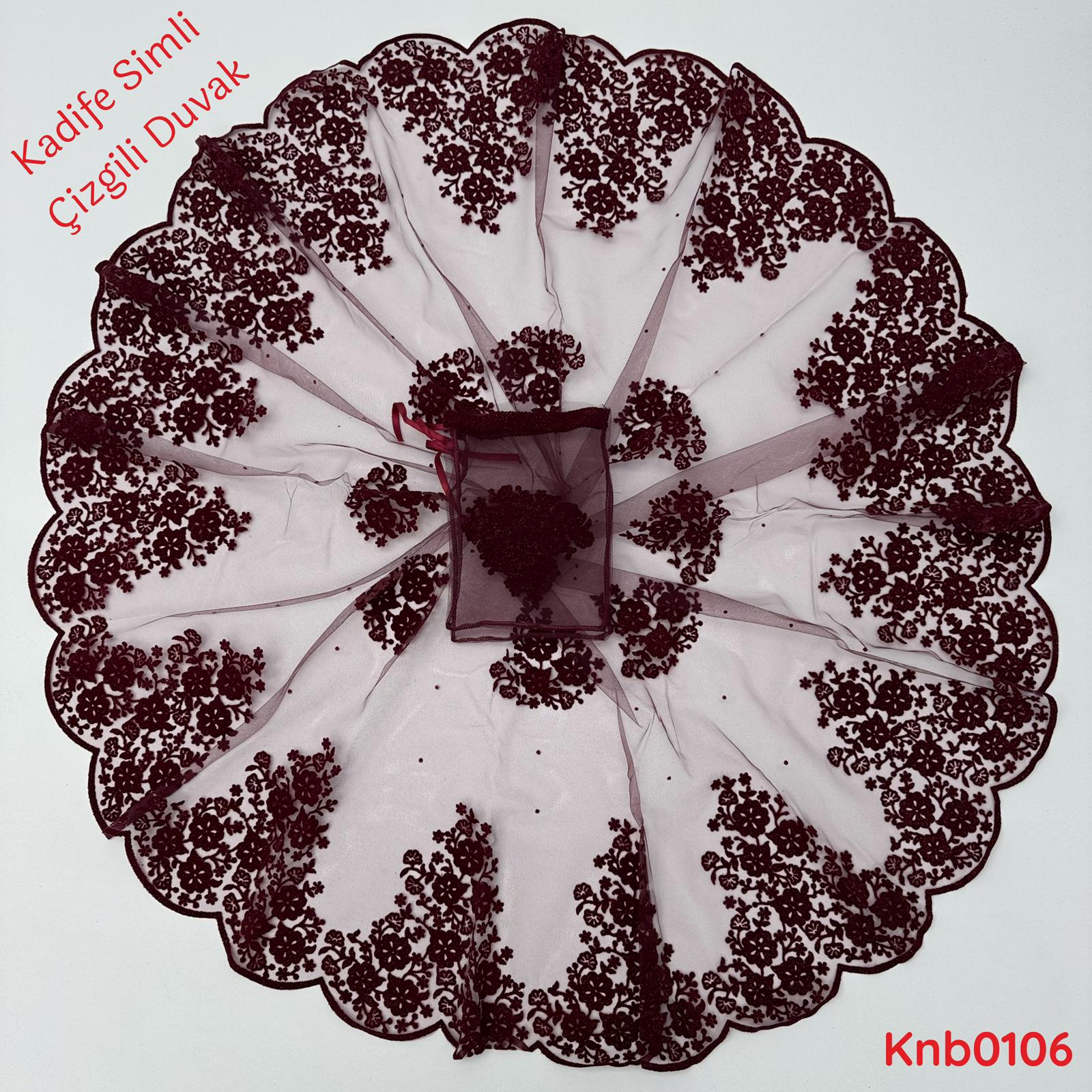 ZP-016 Kadife Simli Çizgili Duvak