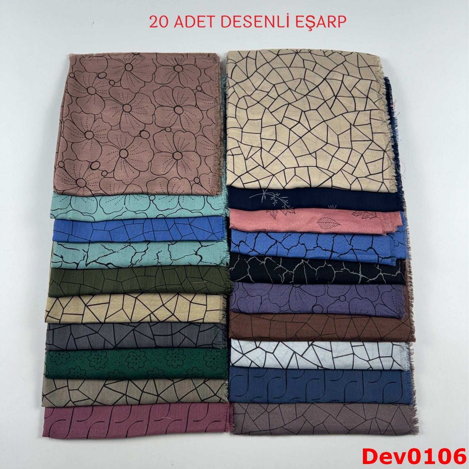 KAMPANYA.. 20 Adet Desenli Eşarp