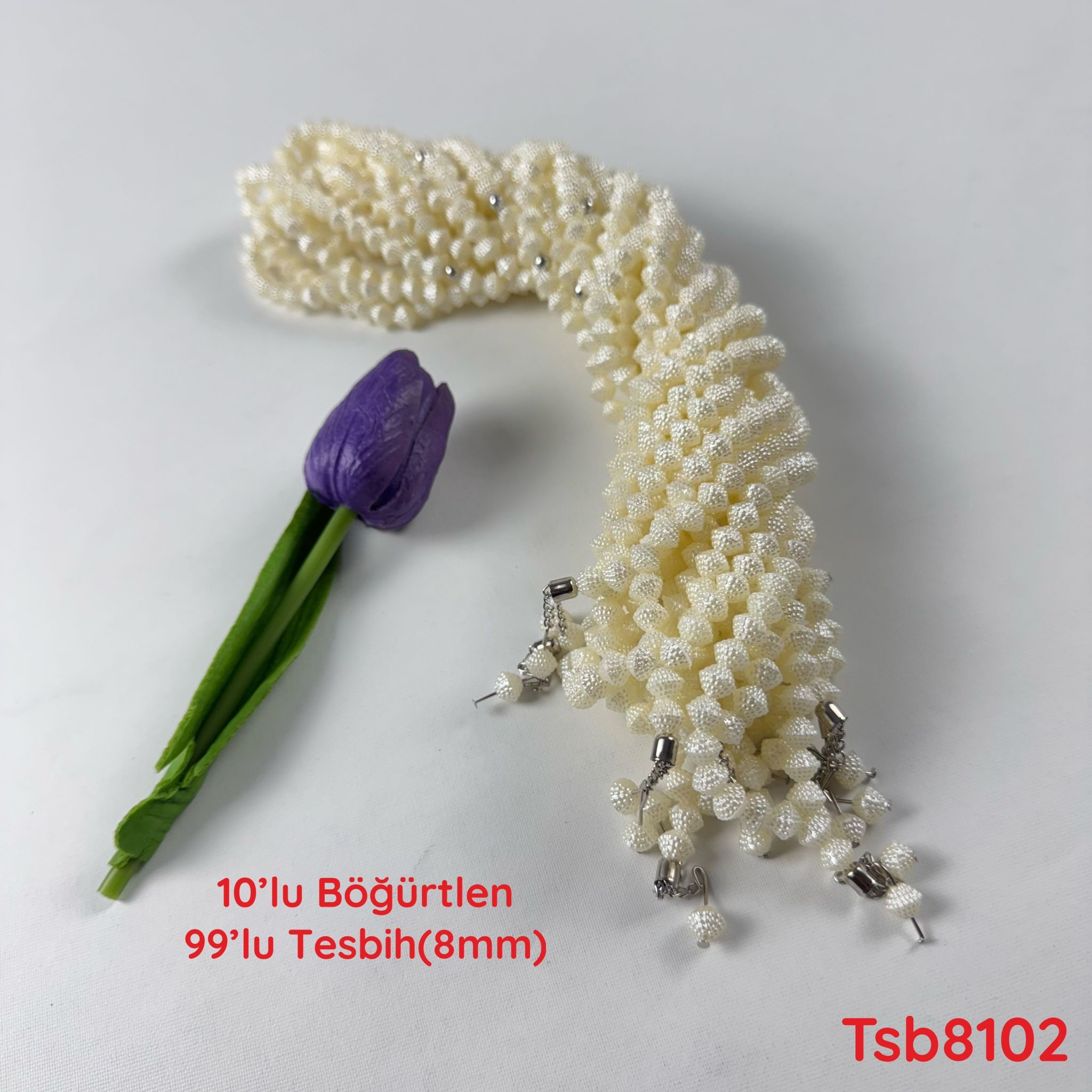 ZZ-191 10'lu Böğürtlen 99luk Tesbih (8mm)