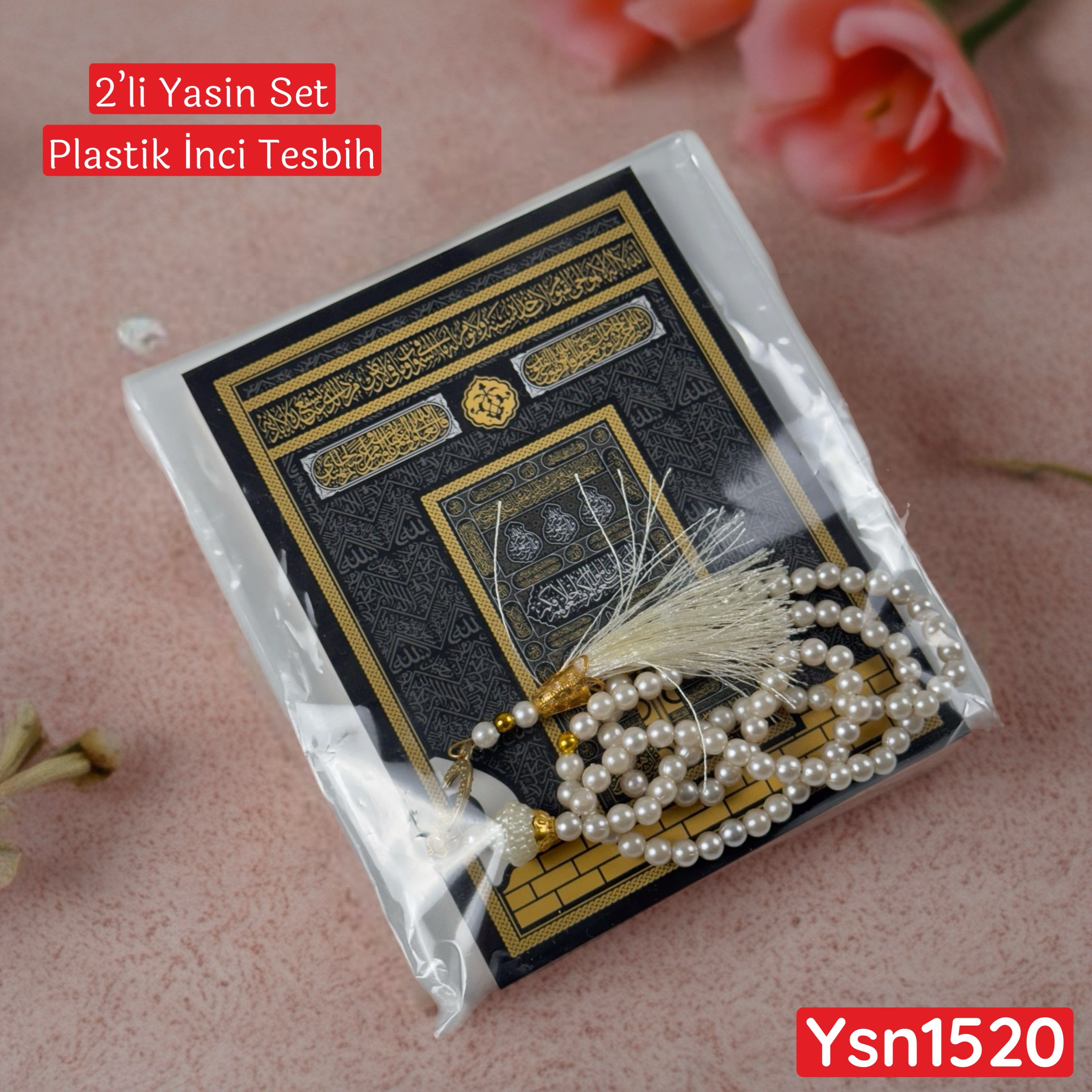 ZU-025 80 Sayfa Yasin Kitabı Plastik İnci Tesbih Set