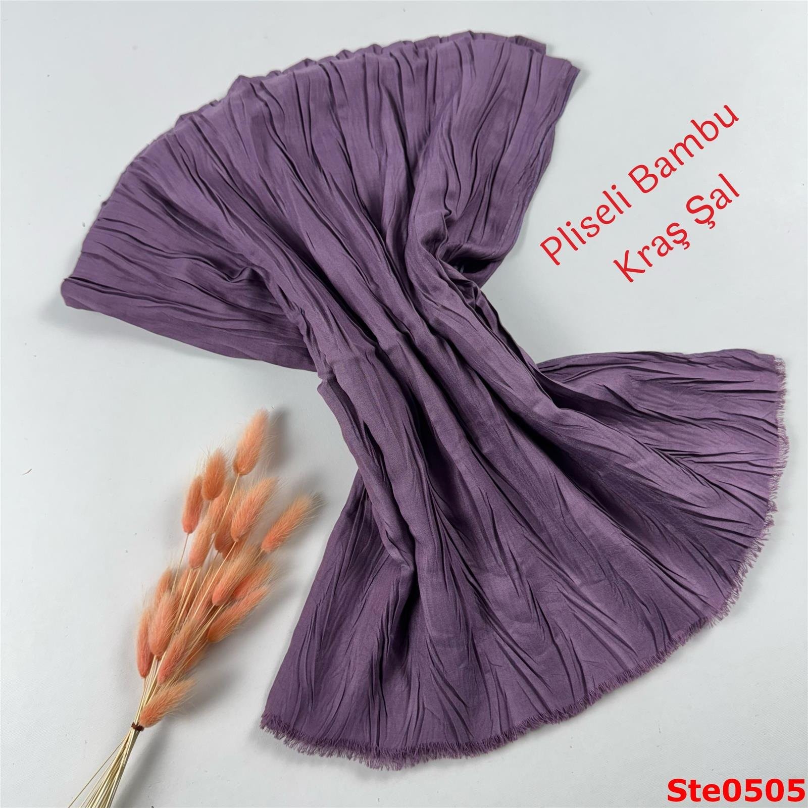 AA-005 Pliseli Bambu Kraş Şal