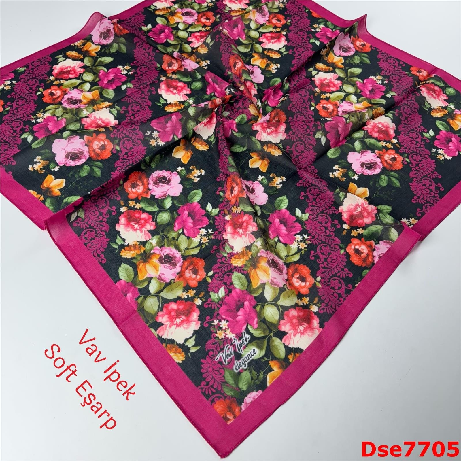 S-108 Vav İpek Soft Eşarp