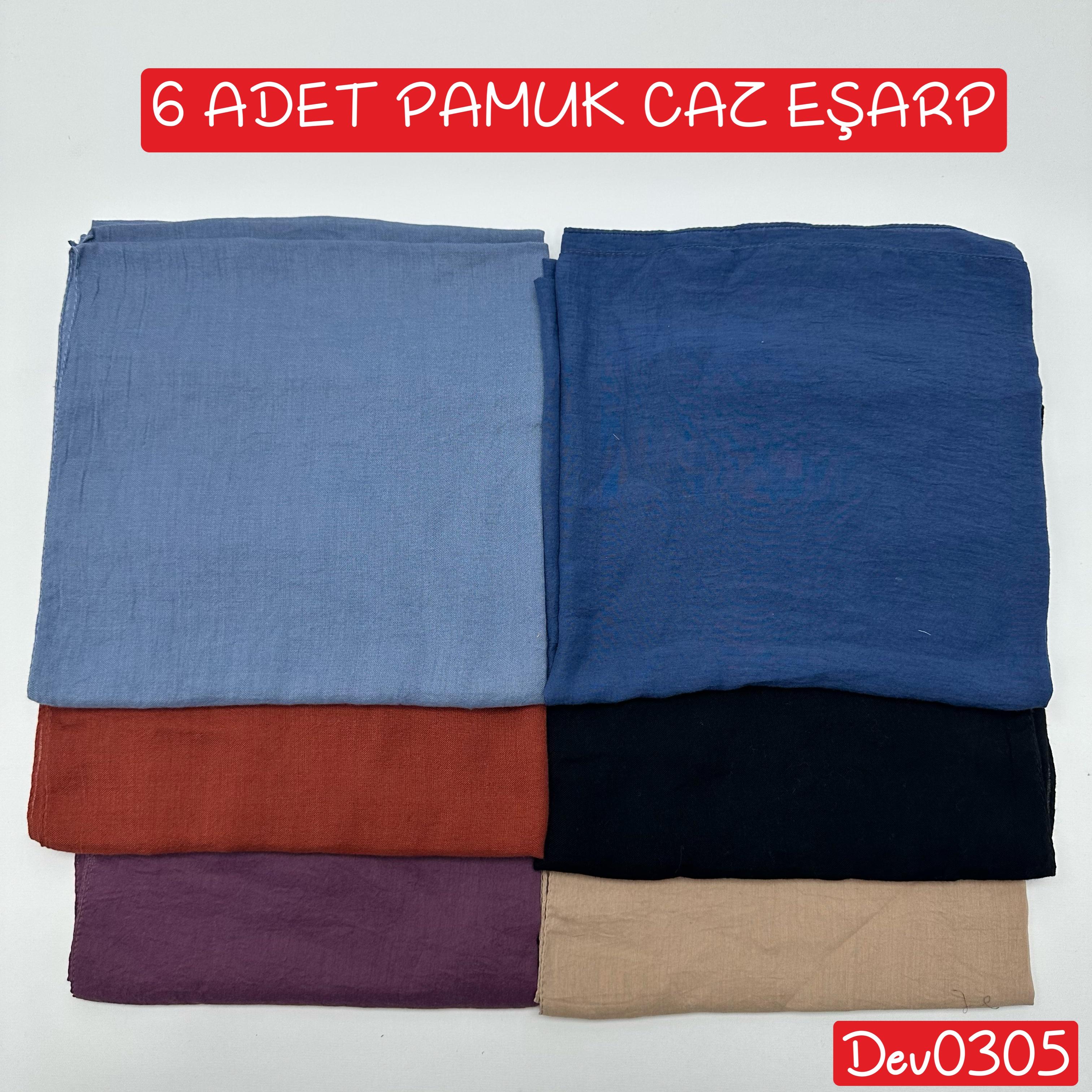 Kampanya 6 Adet Pamuk Caz Eşarp