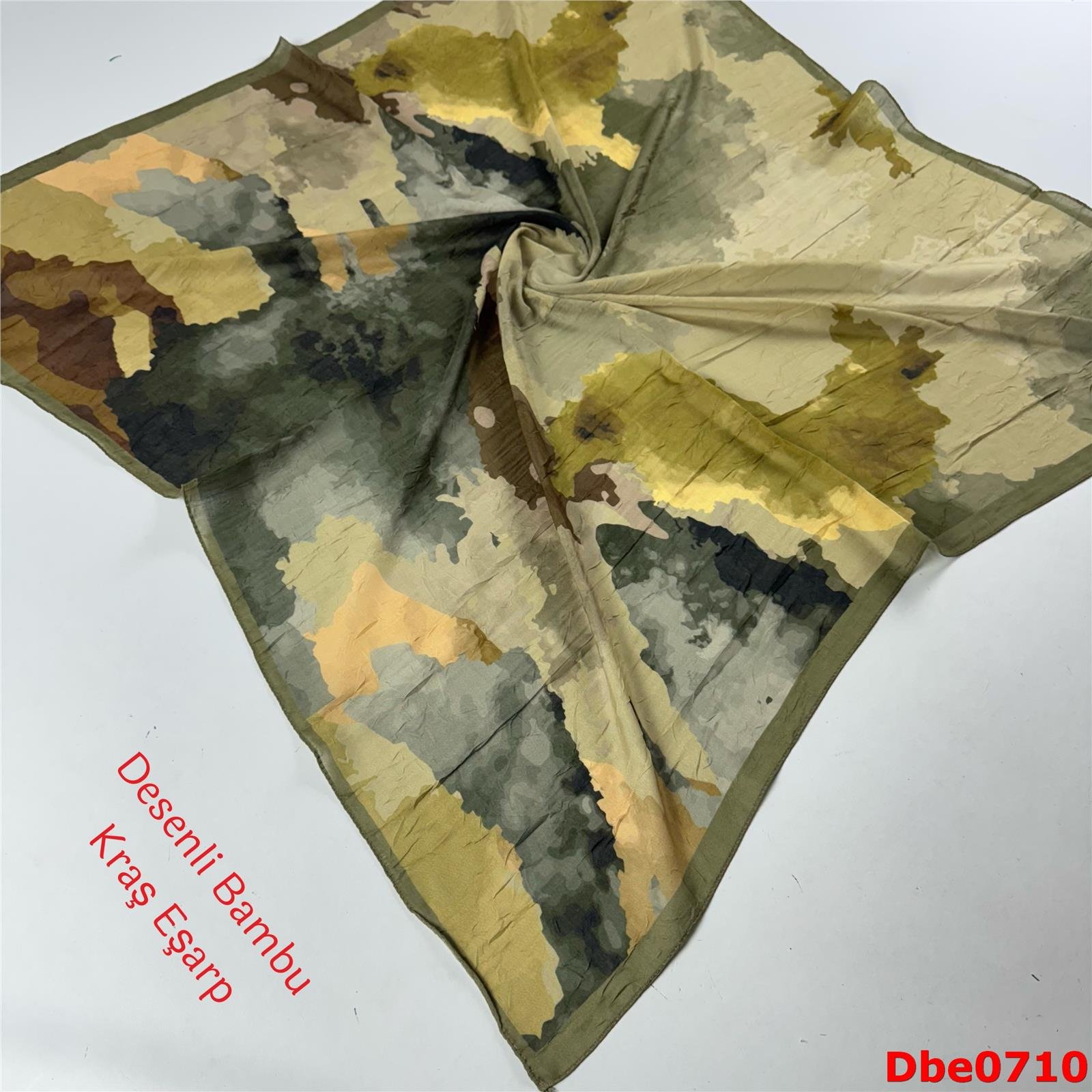 P-105 Desenli Bambu Kraş Eşarp