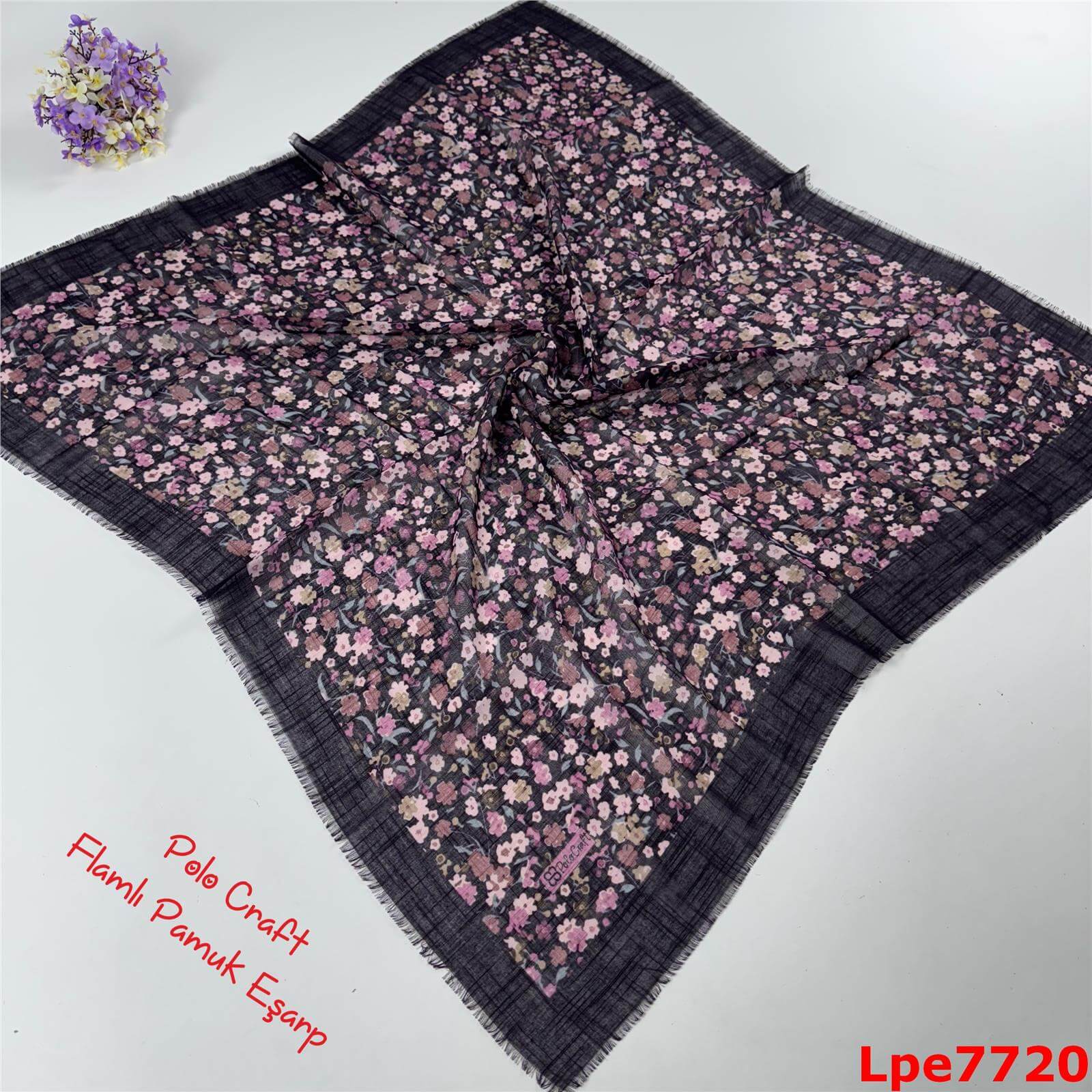 O-151 Polo Craft Flamlı Pamuk Eşarp