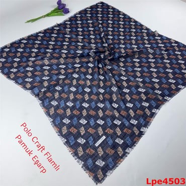 N-128 Polo Craft Flamlı Pamuk Eşarp