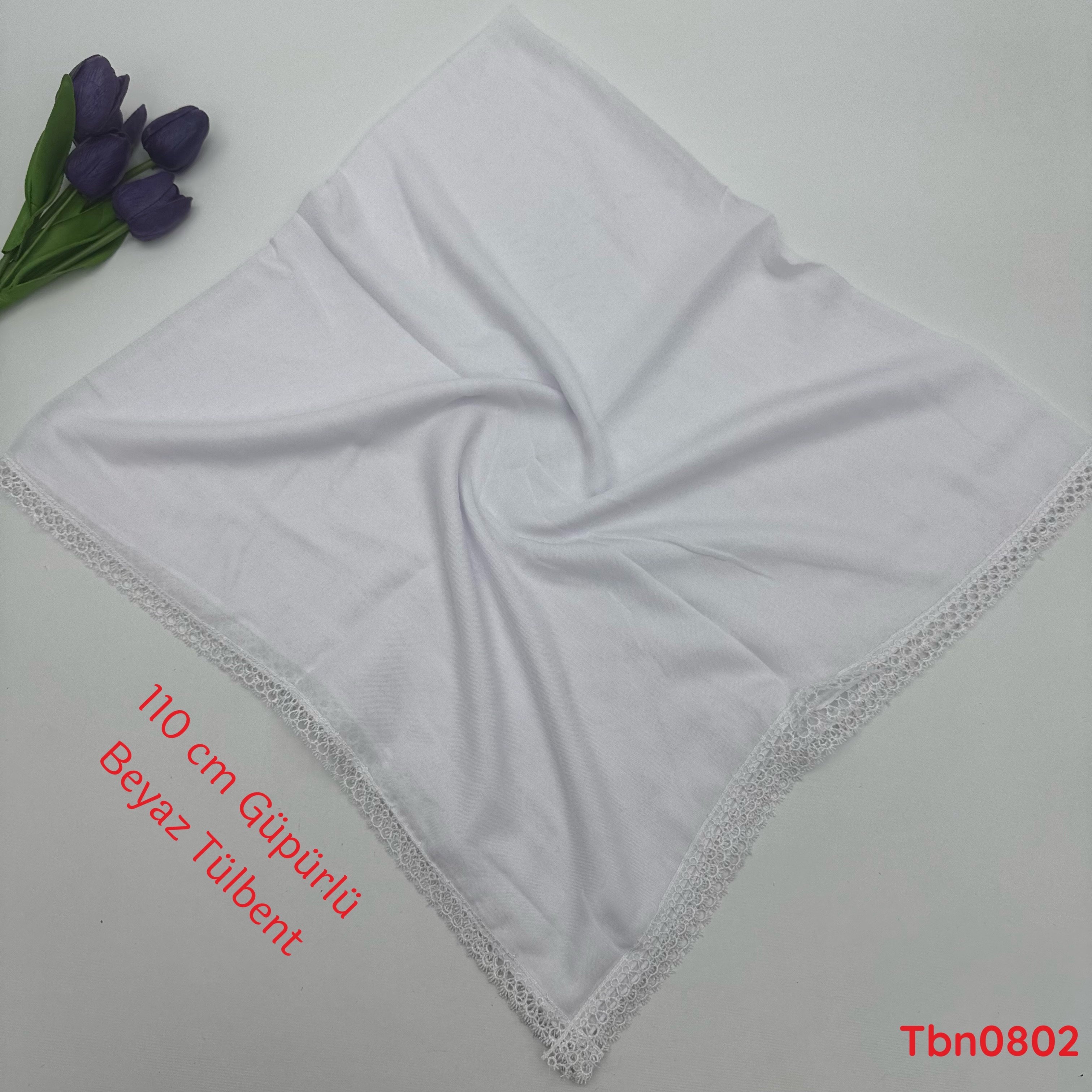 VA-036 110cm Güpürlü Beyaz Tülbent