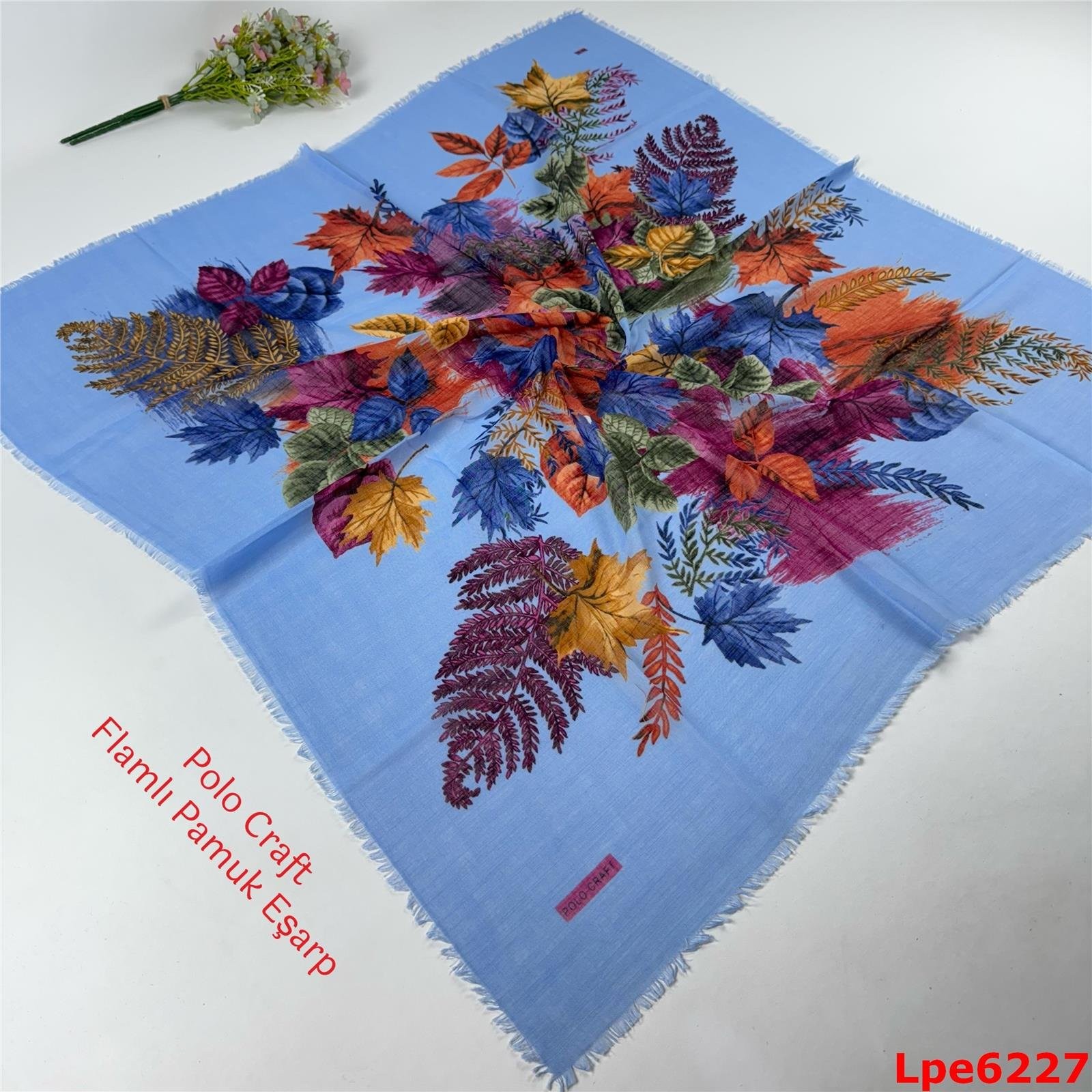 N-064 Polo Craft Flamlı Pamuk Eşarp