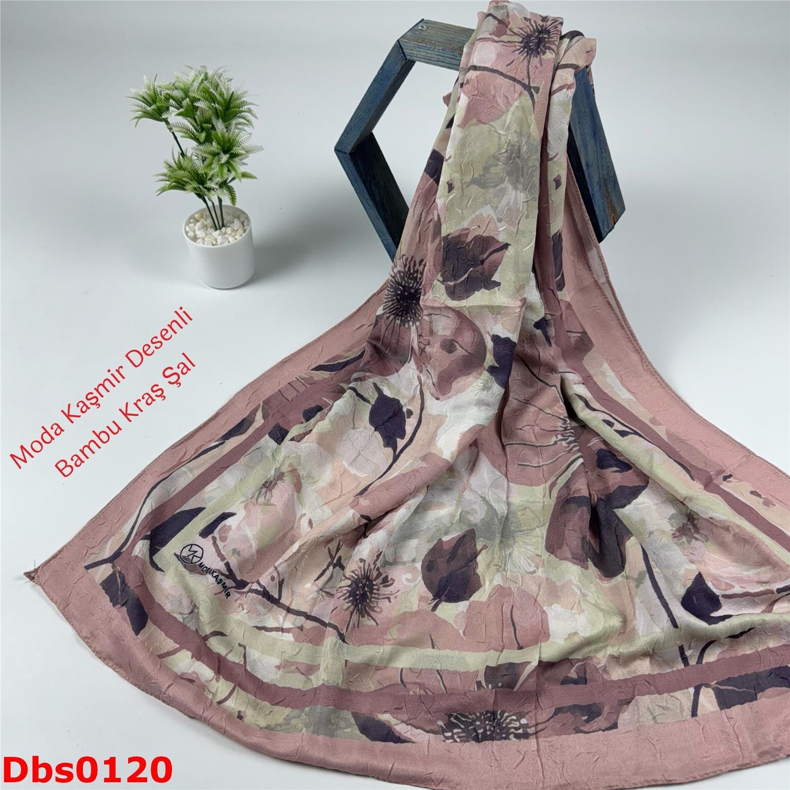 K-138 Moda Kaşmir Desenli Bambu Kraş Şal