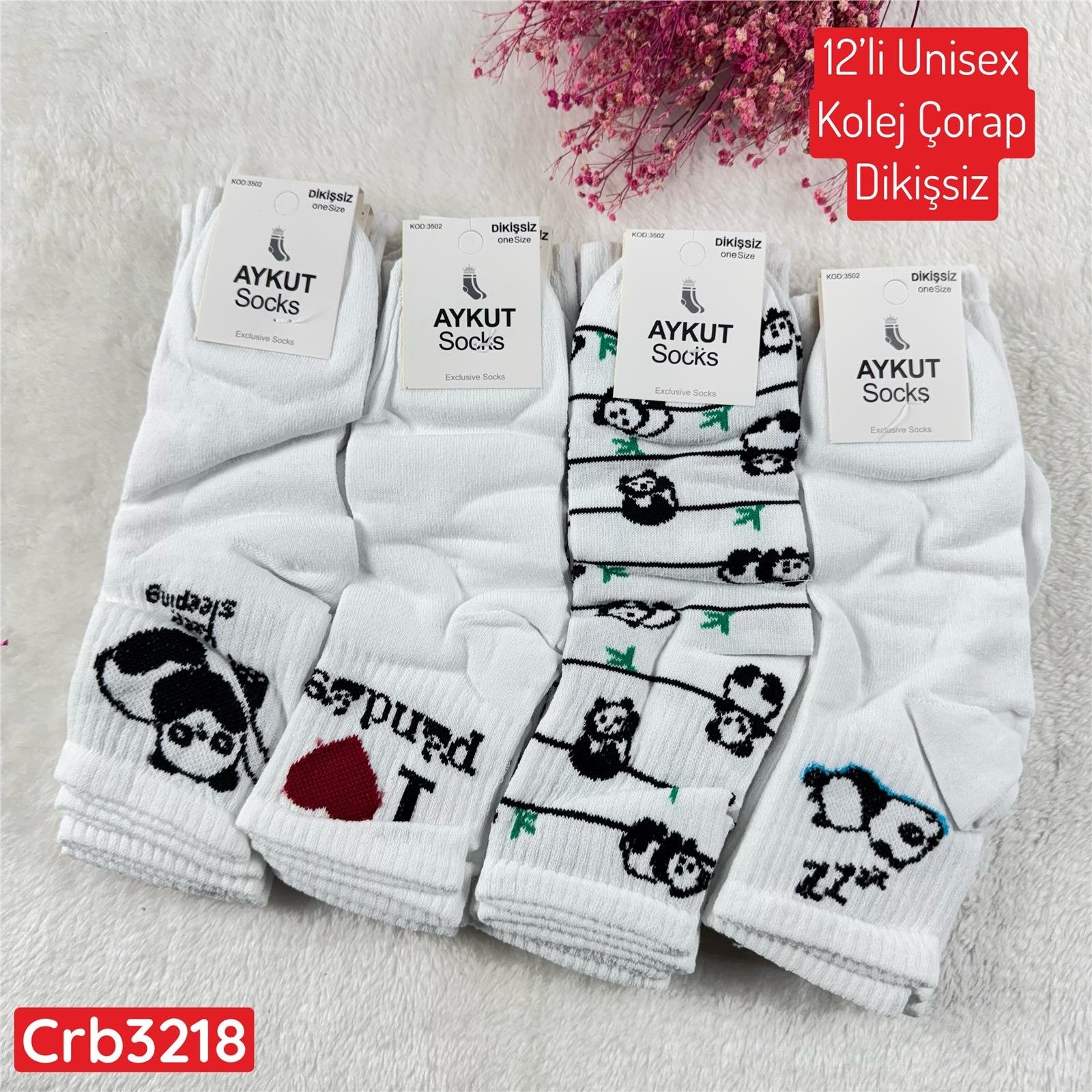 ZO-043 Unisex Kolej Çorap (Dikişsiz) 12 ADET