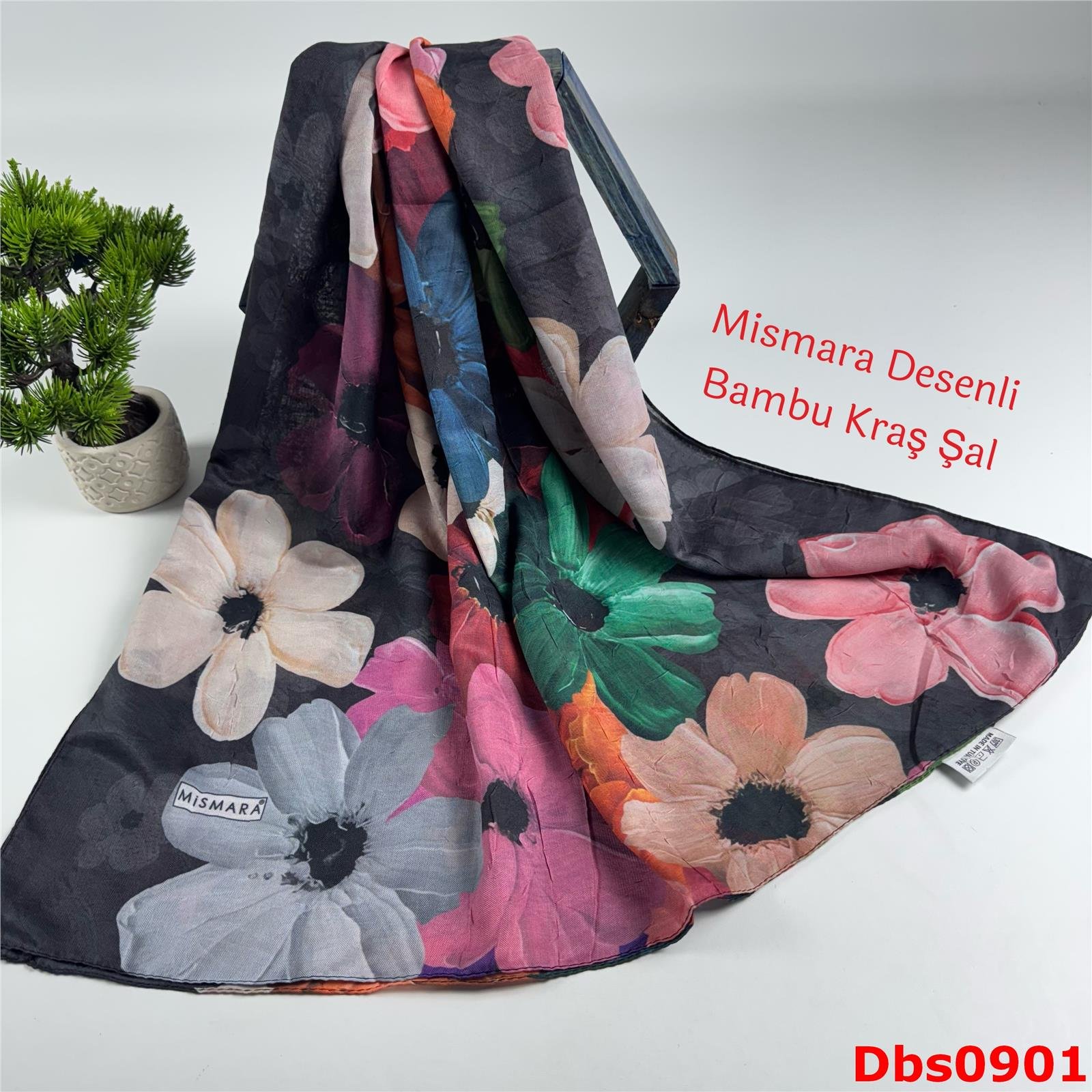 Y-037 Mismara Desenli Bambu Kraş Şal