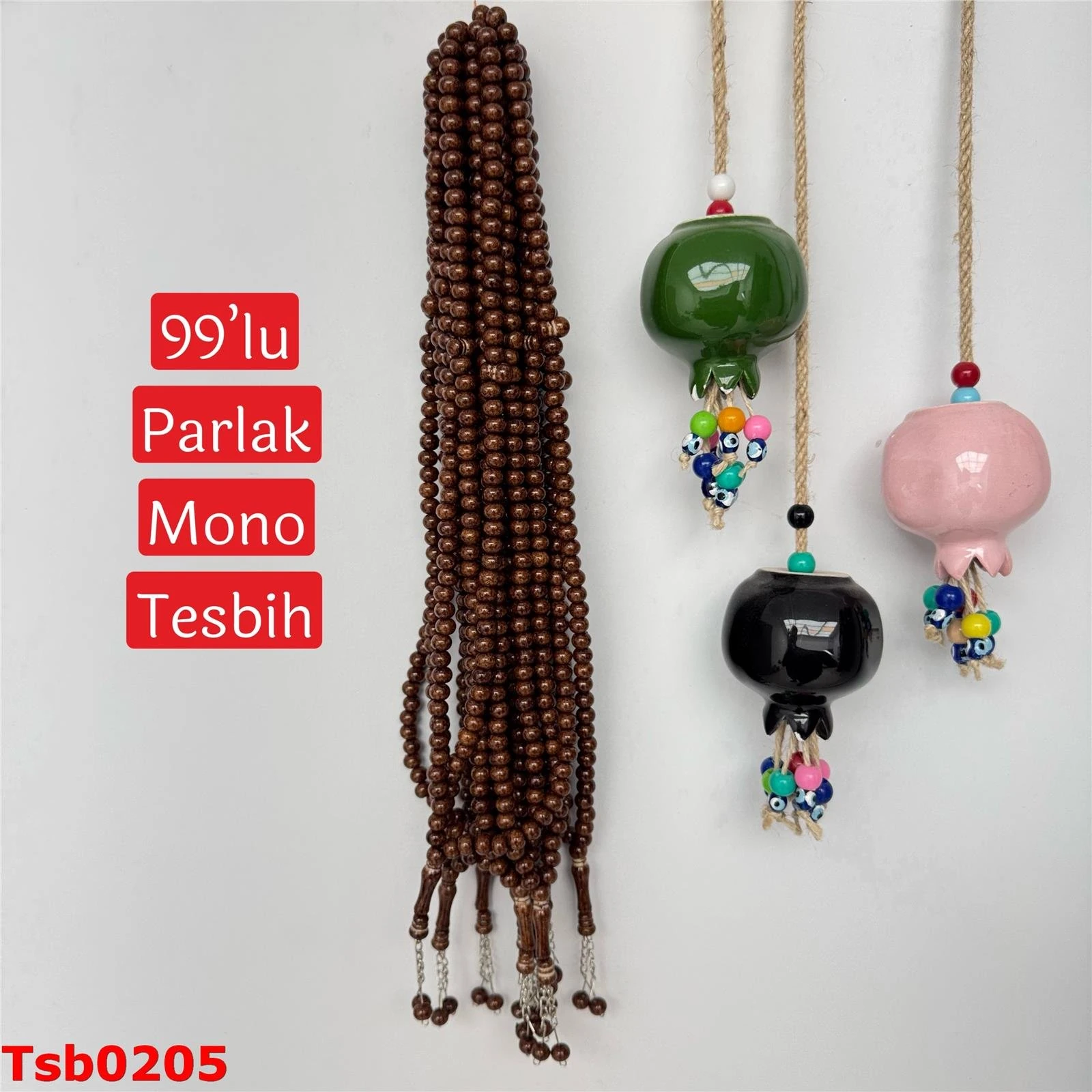 ZZ-350 Parlak Mono 99'lu Tesbih(10mm)
