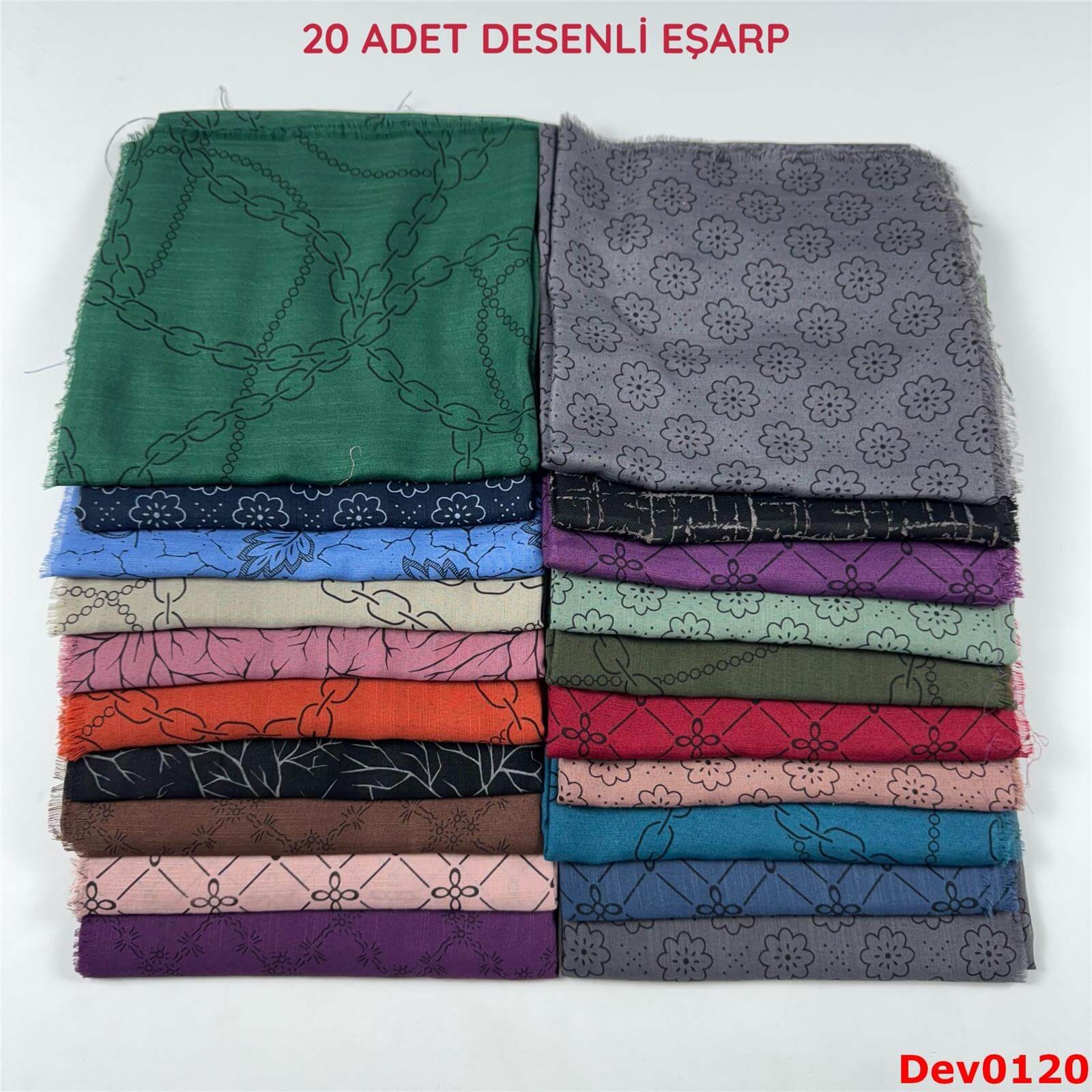 KAMPANYA.. 20 Adet Desenli Eşarp