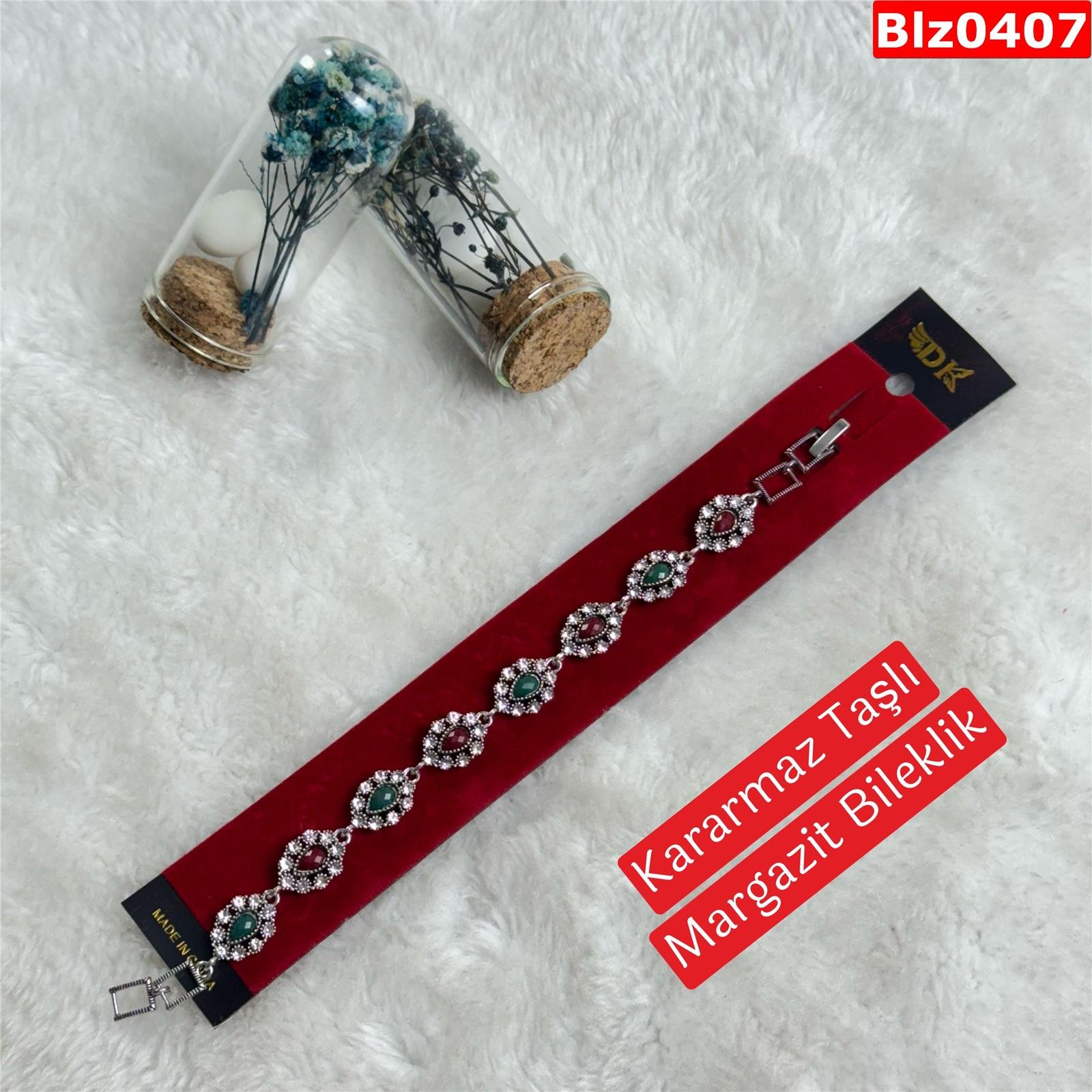 ZD-113 Kararmaz Taşlı Margazit Bileklik