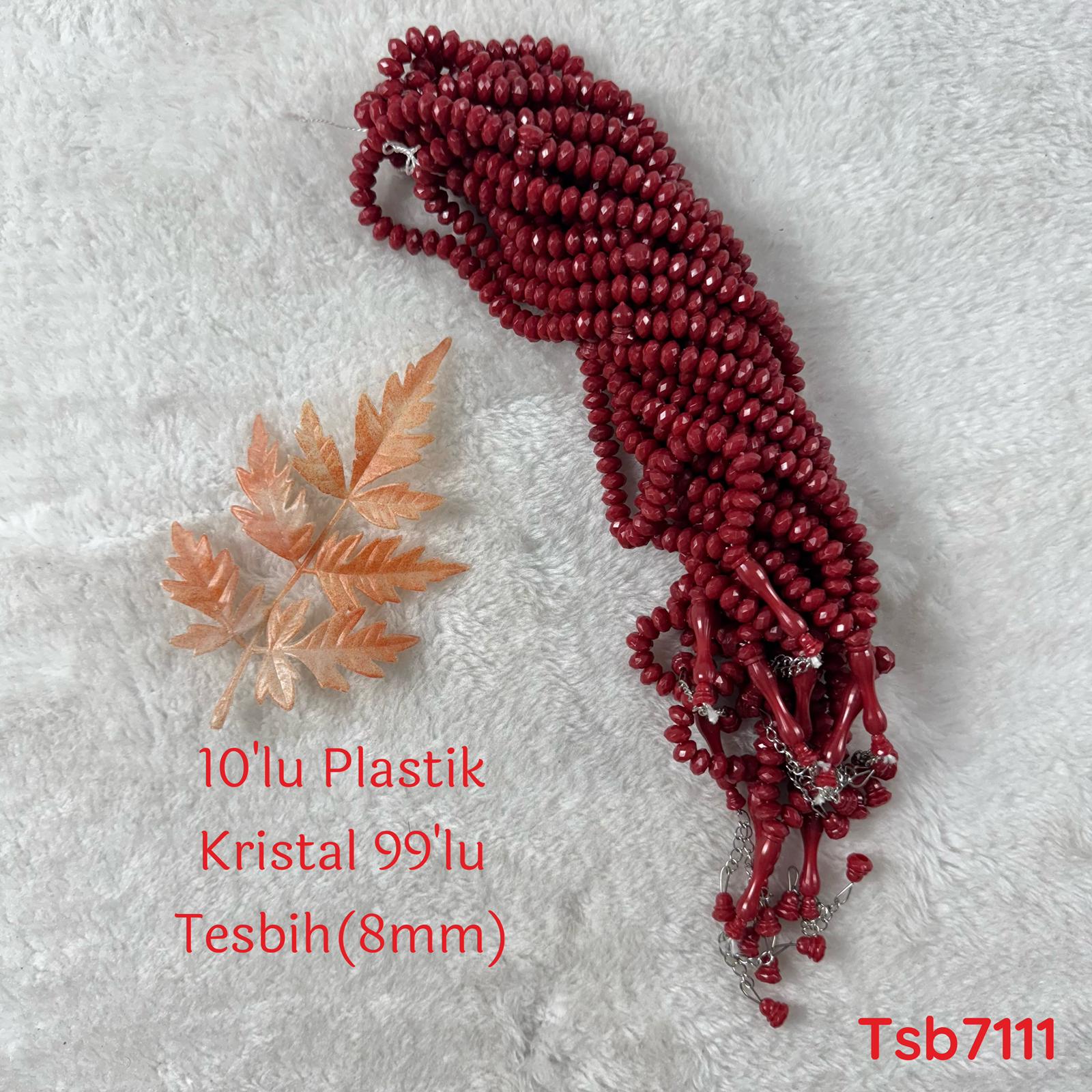 ZZ-049 10'lu Kristal Plastik 99luk Tesbih (8mm)