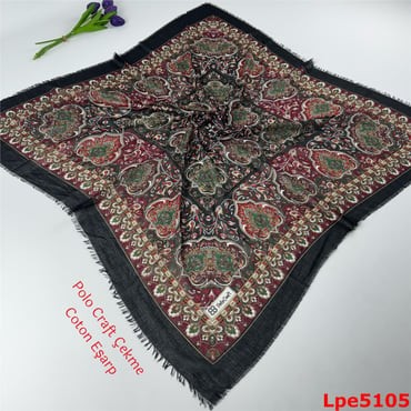N-058 Polo Craft Çekme Coton Eşarp