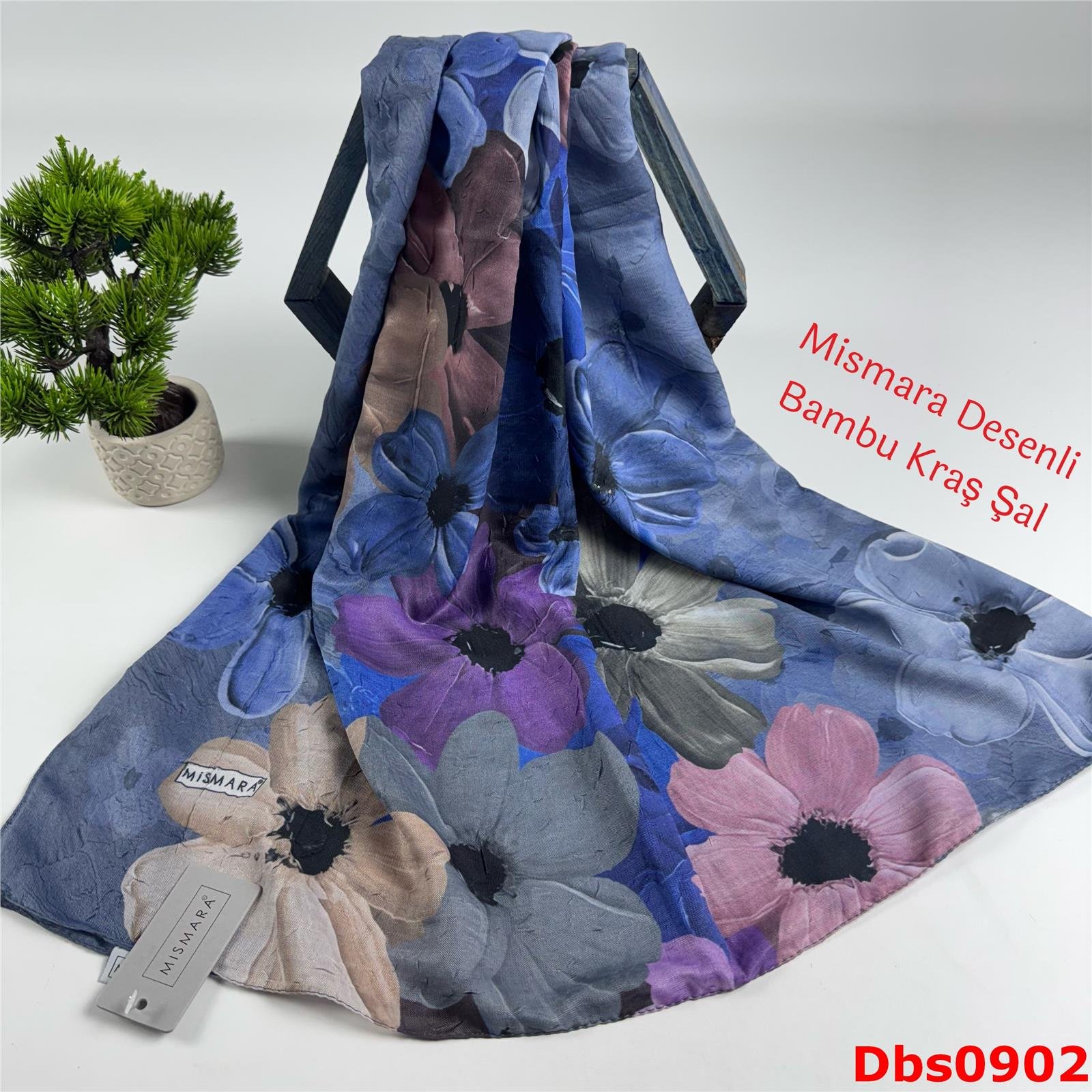 Y-039 Mismara Desenli Bambu Kraş Şal