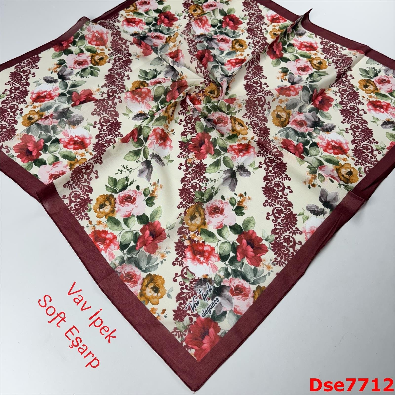S-133 Vav İpek Soft Eşarp