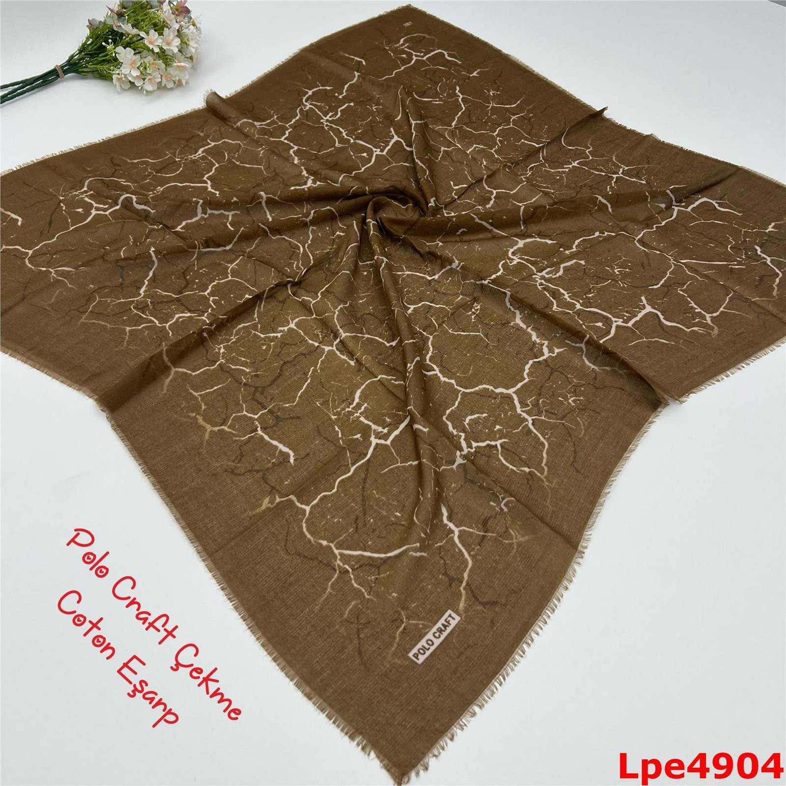 N-048 Polo Craft Çekme Coton Eşarp