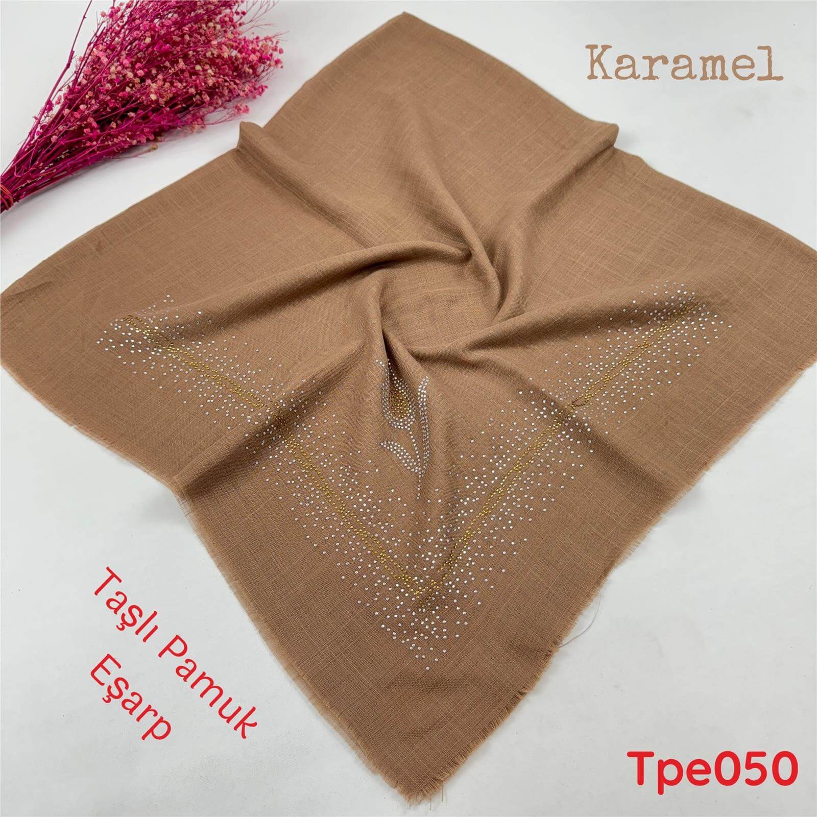 KA-076 Taşlı Pamuk Eşarp