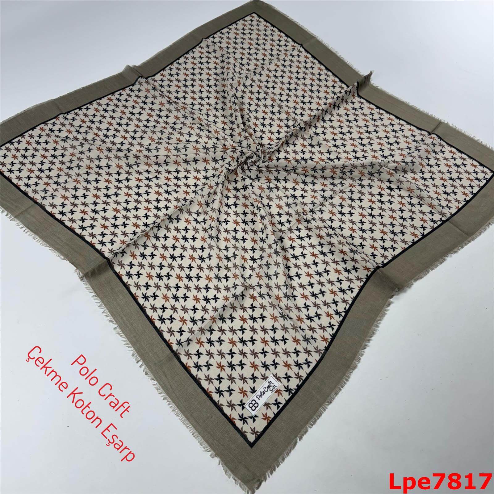 O-109 Polo Craft Çekme Coton Eşarp