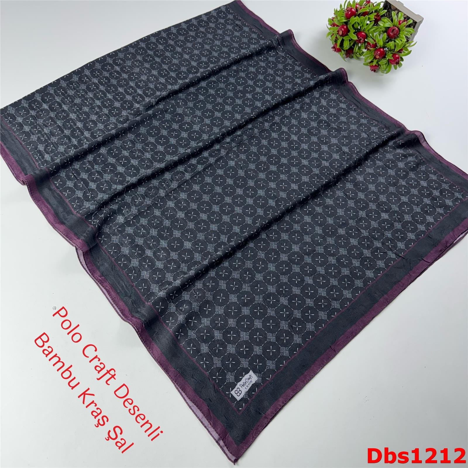 ZA-034 Polo Craft Desenli Bambu Kraş Şal