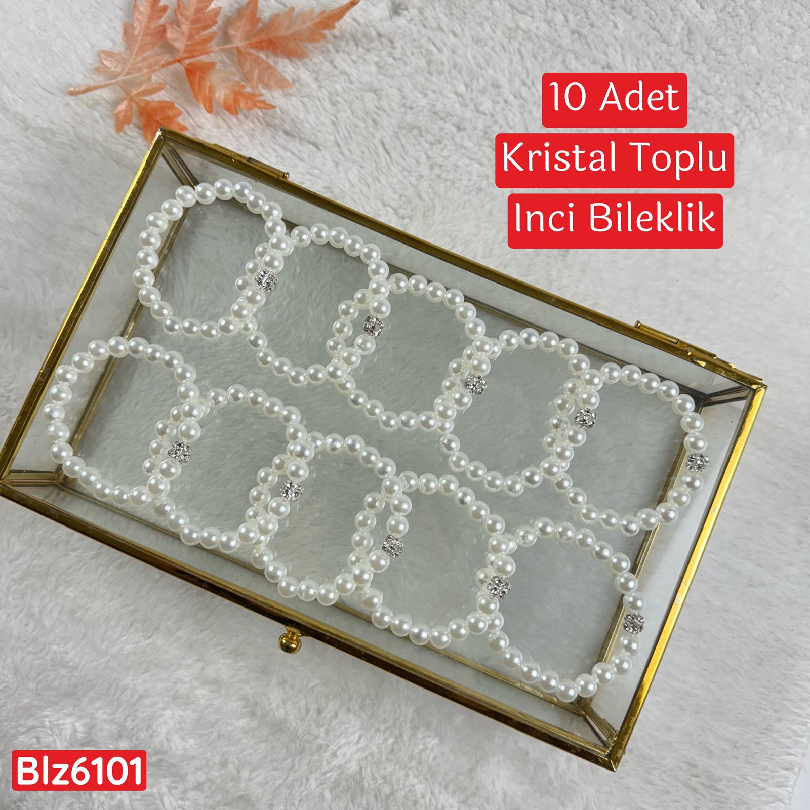 ZA-127 10 Adet Kristal Toplu İnci Bileklik