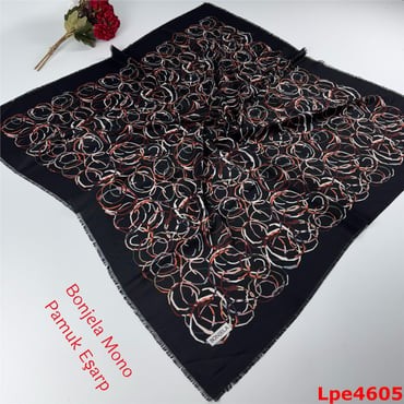 N-077 Bonjela Mono Pamuk Eşarp