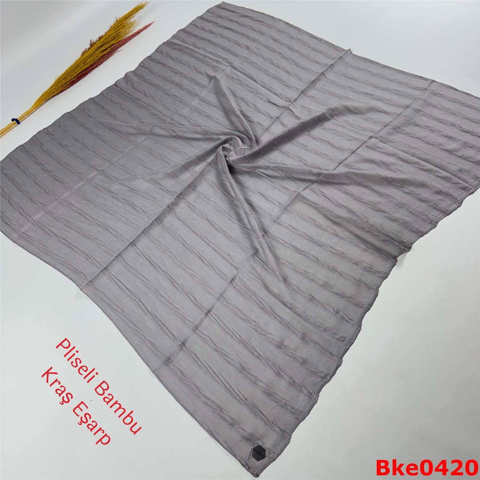 J-218 Pliseli Bambu Kraş Eşarp