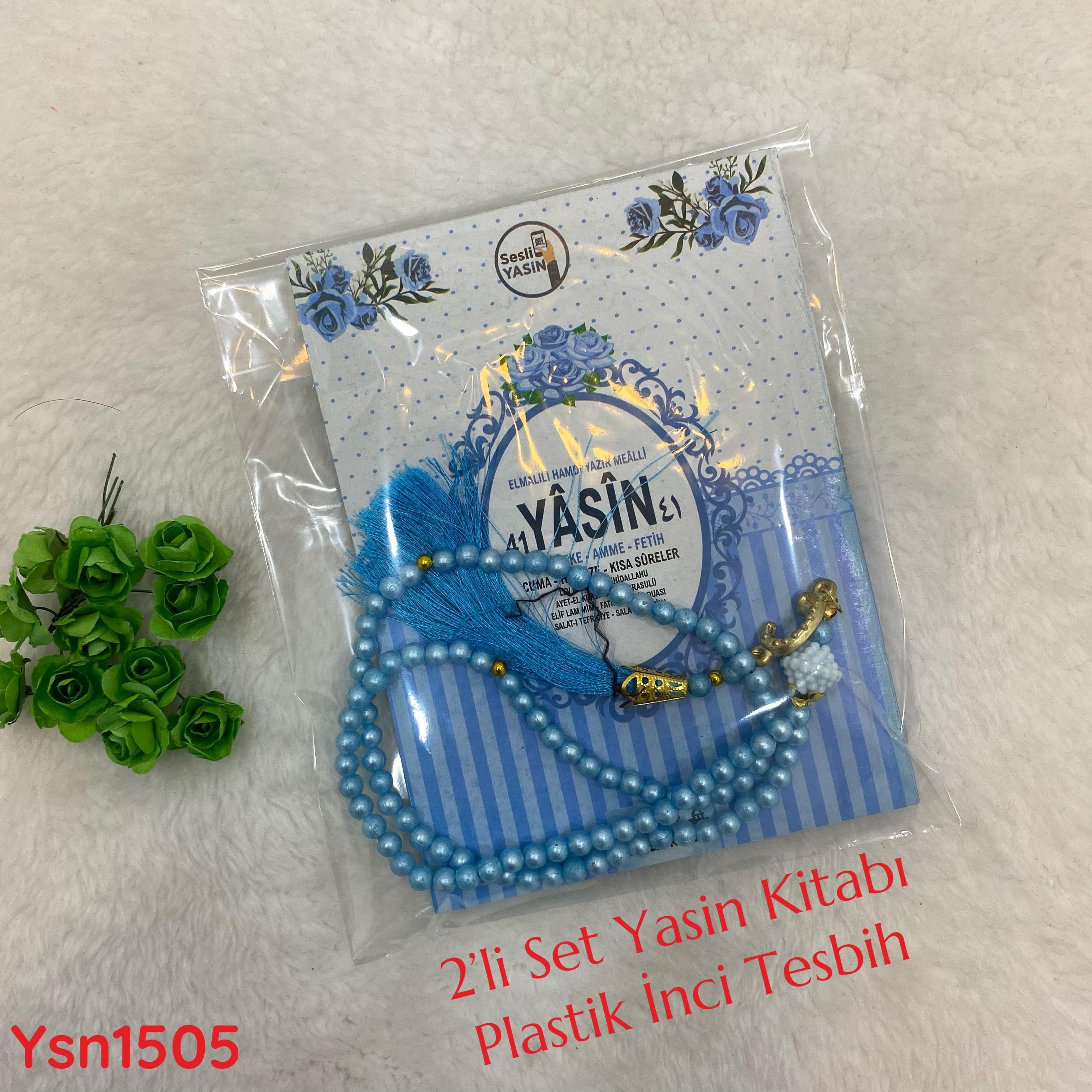 80 Sayfa Yasin Kitabı Plastik İnci Tesbih Set